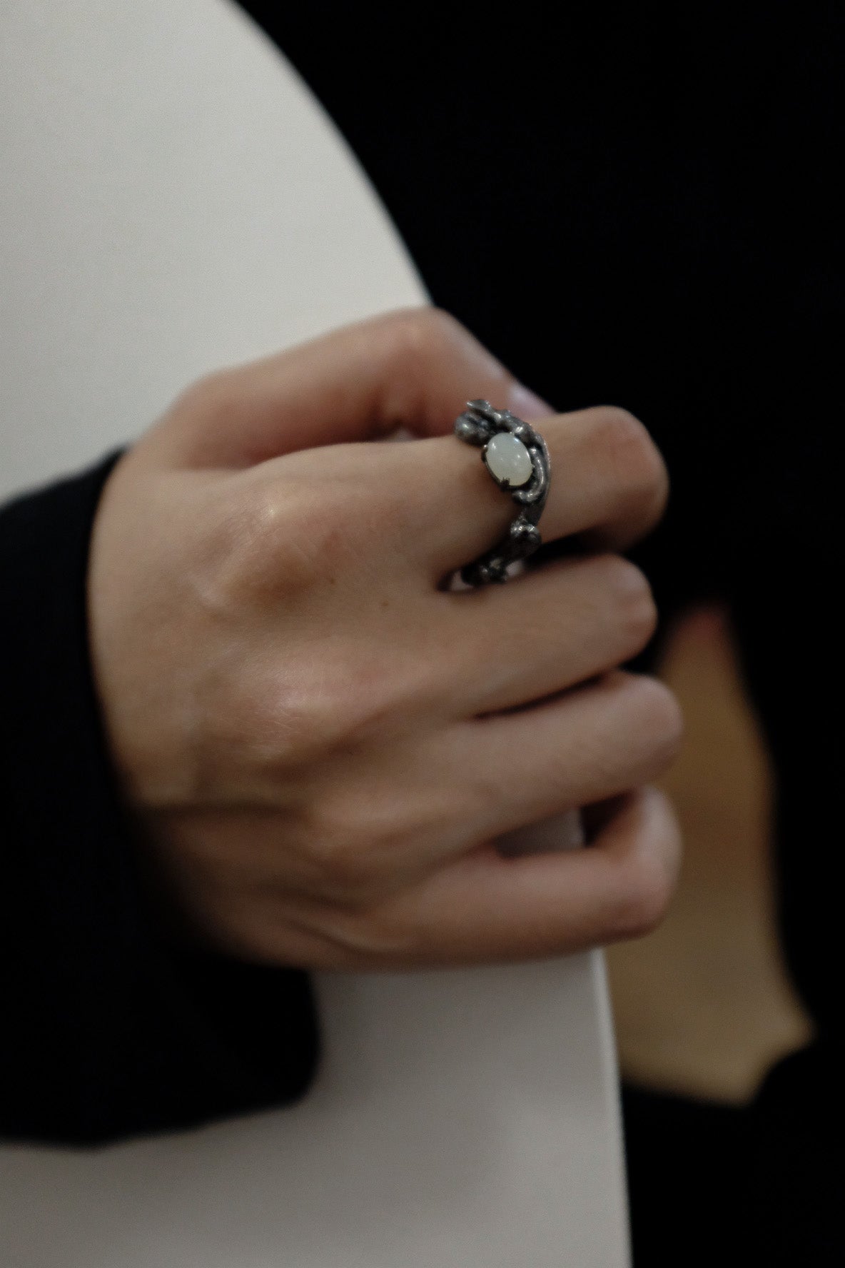 Hetian Jade Swirl Ring