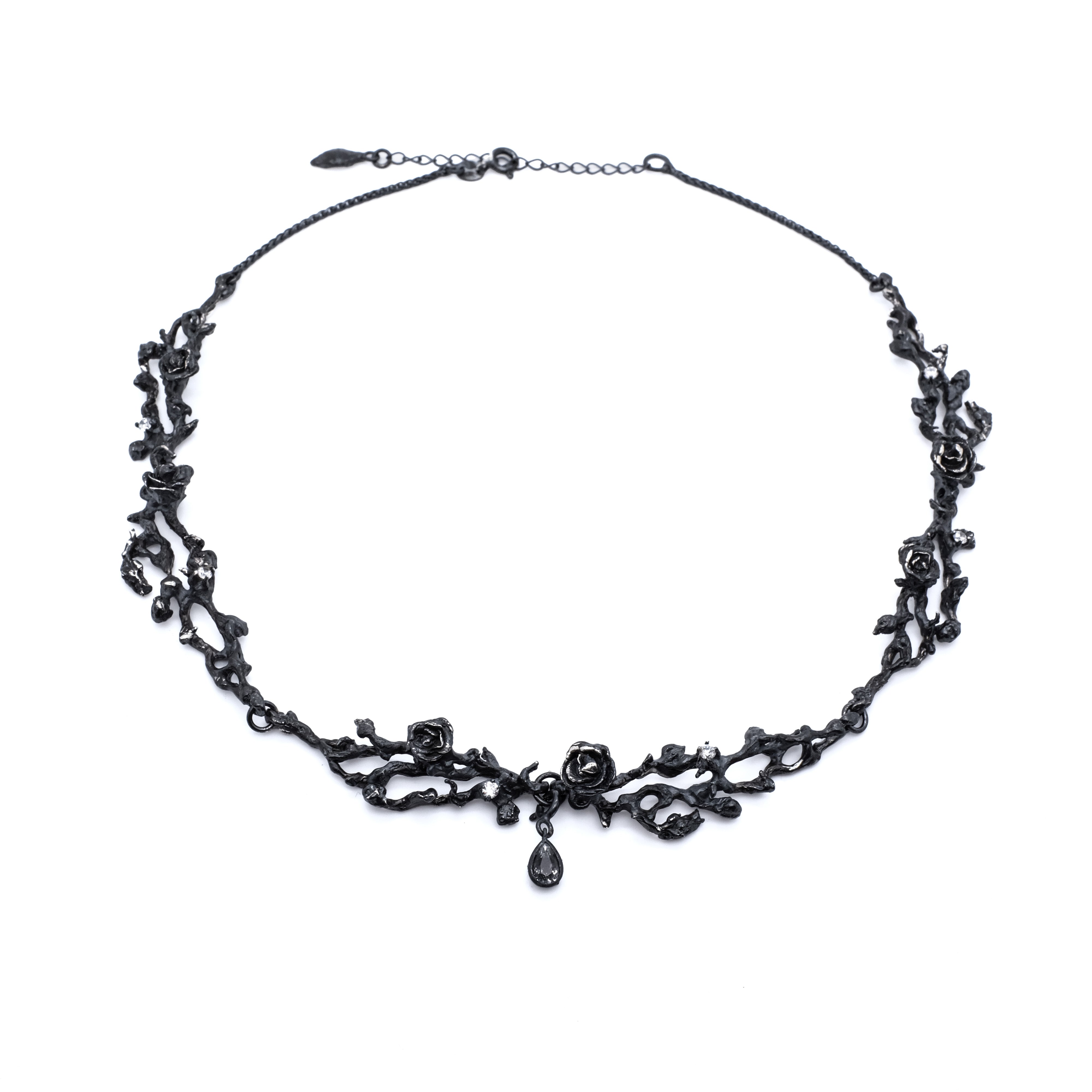 Rose Branch Cluster Necklace