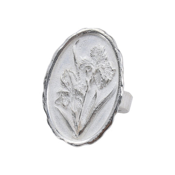 Iris Silver Coin Ring