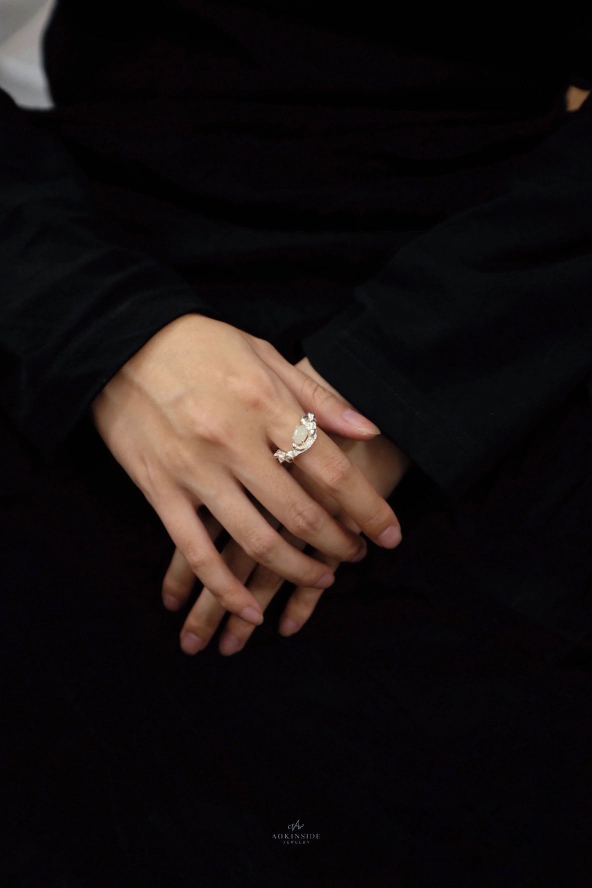 Hetian Jade Swirl Ring