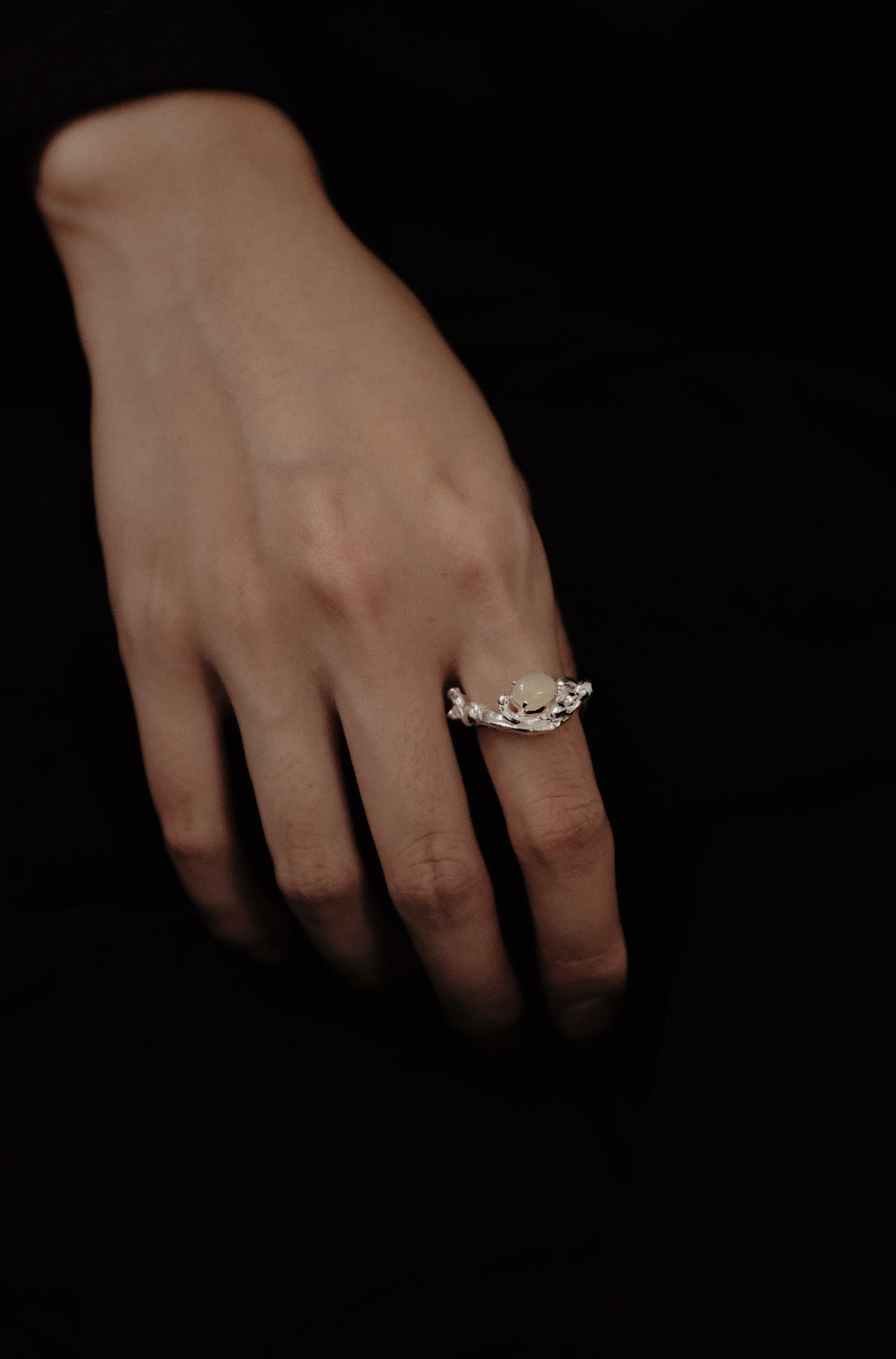 Hetian Jade Swirl Ring