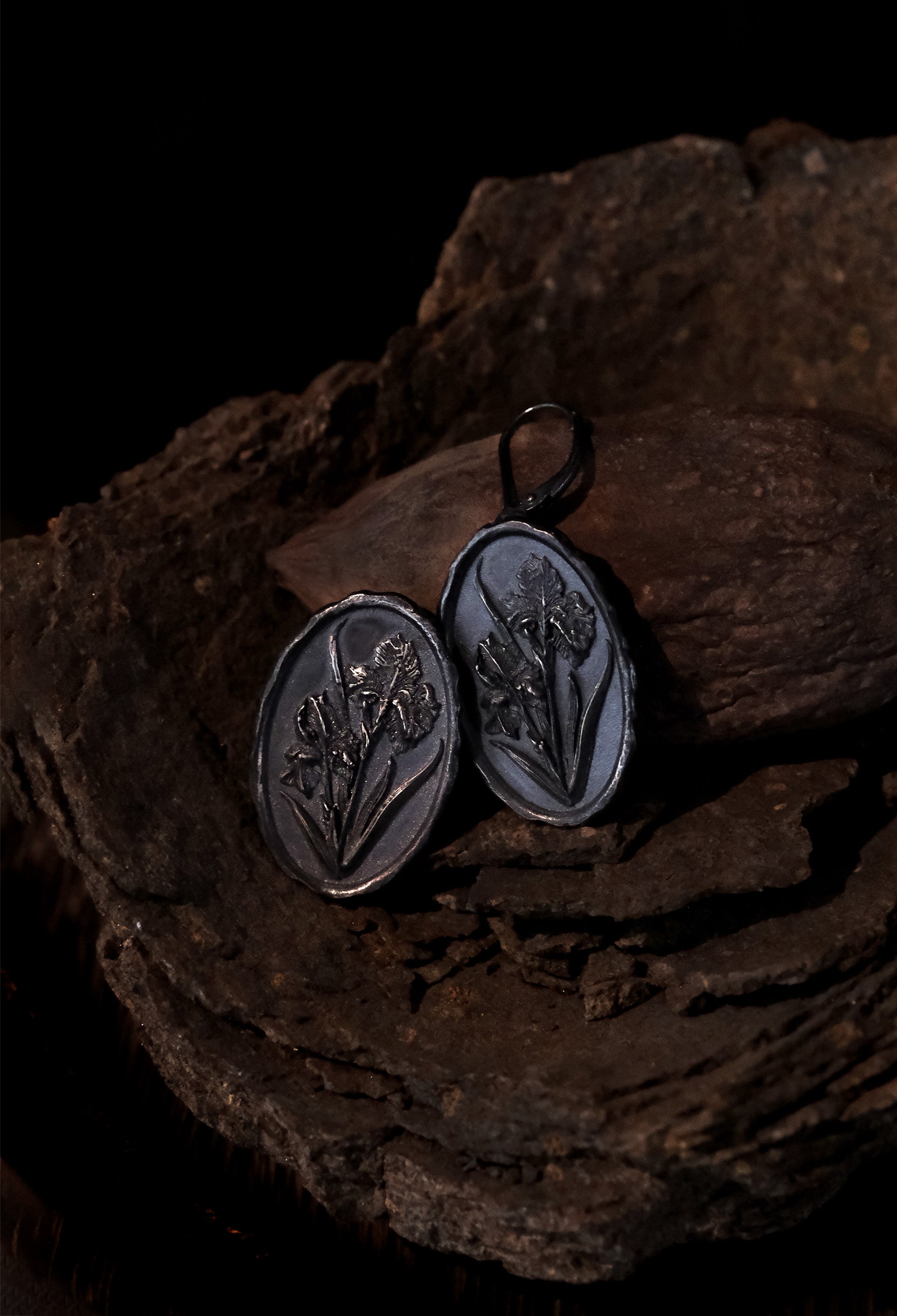 Iris Silver Coin Studs