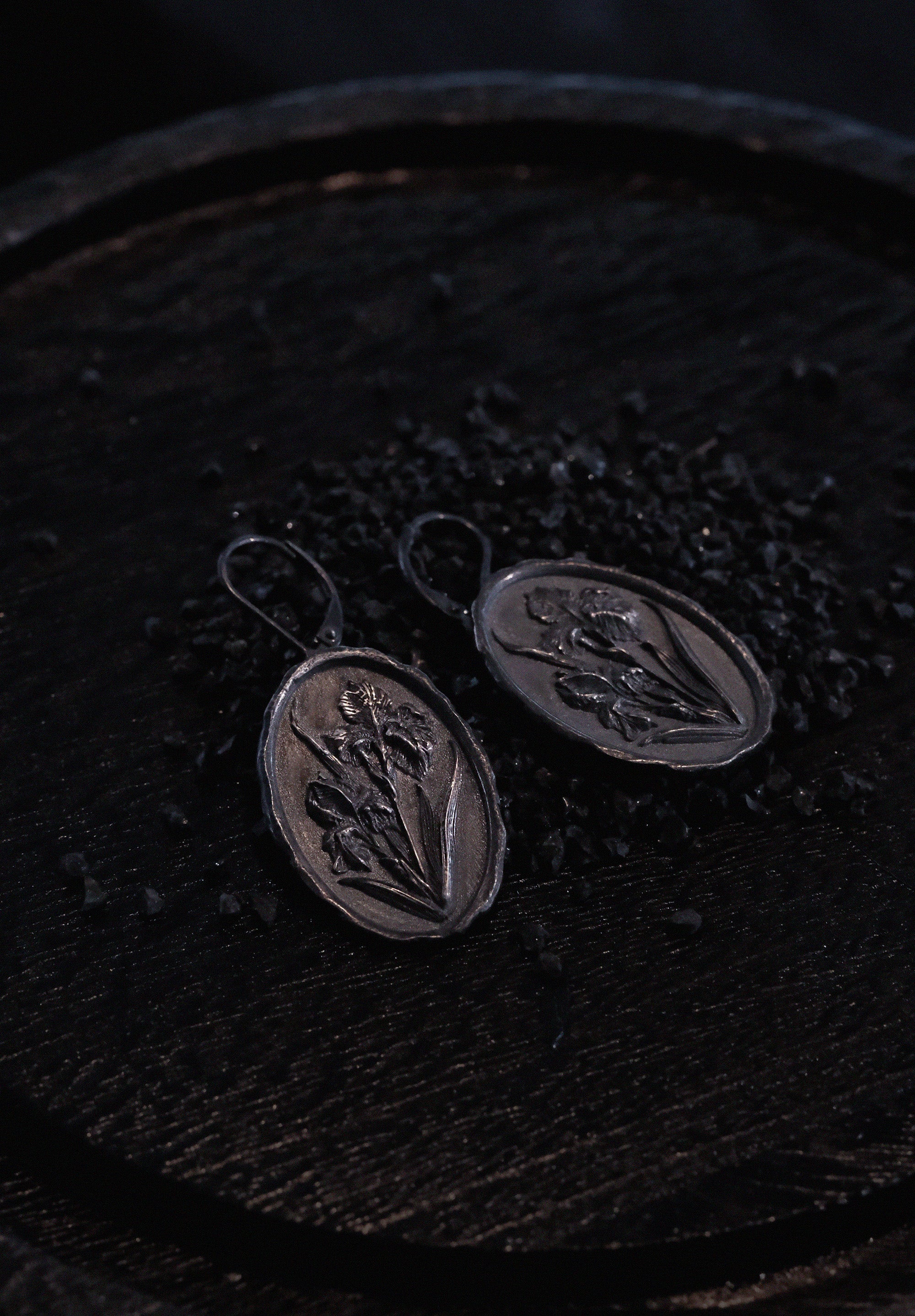 Iris Silver Coin Studs