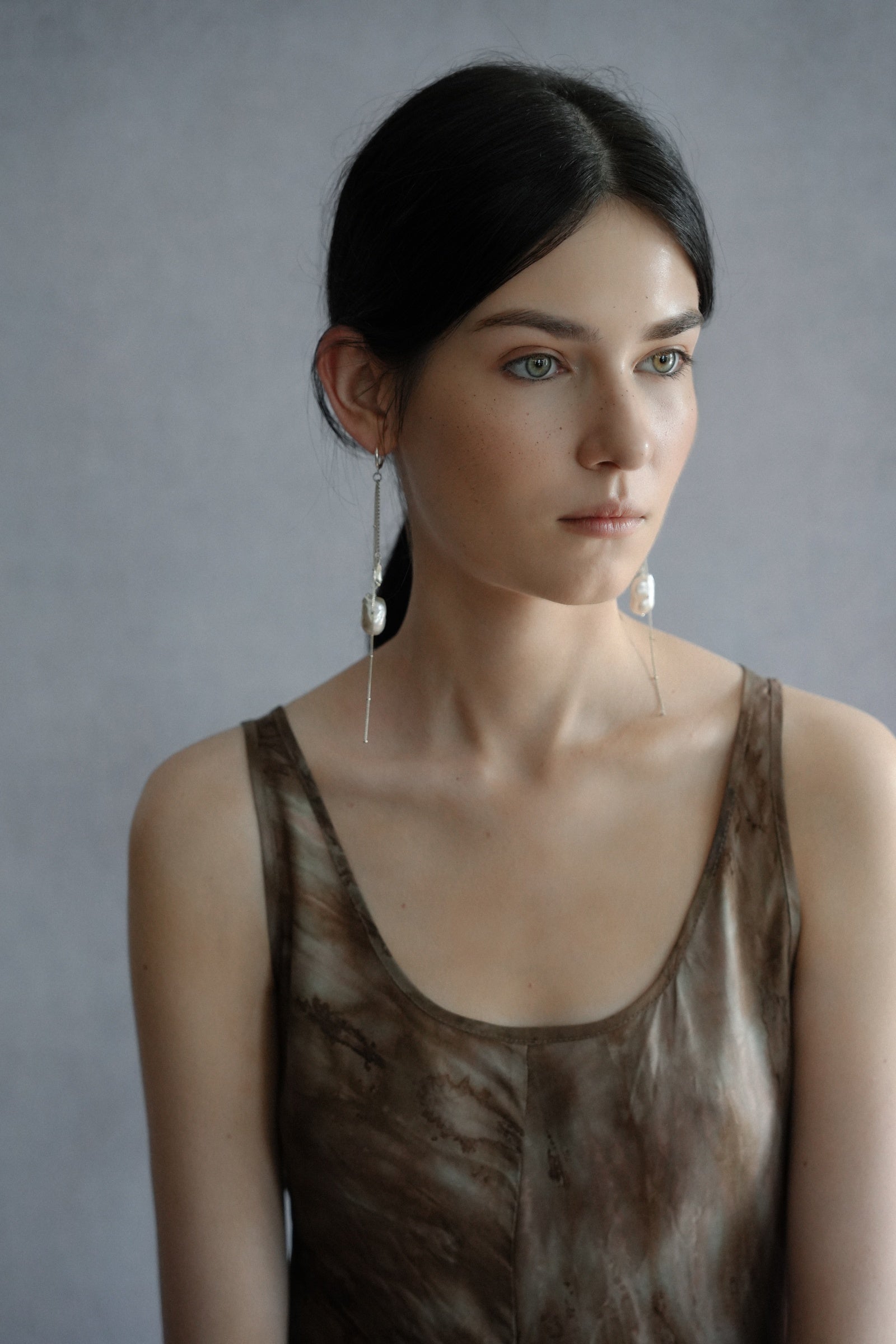 Wave Echo Pearl Earrings