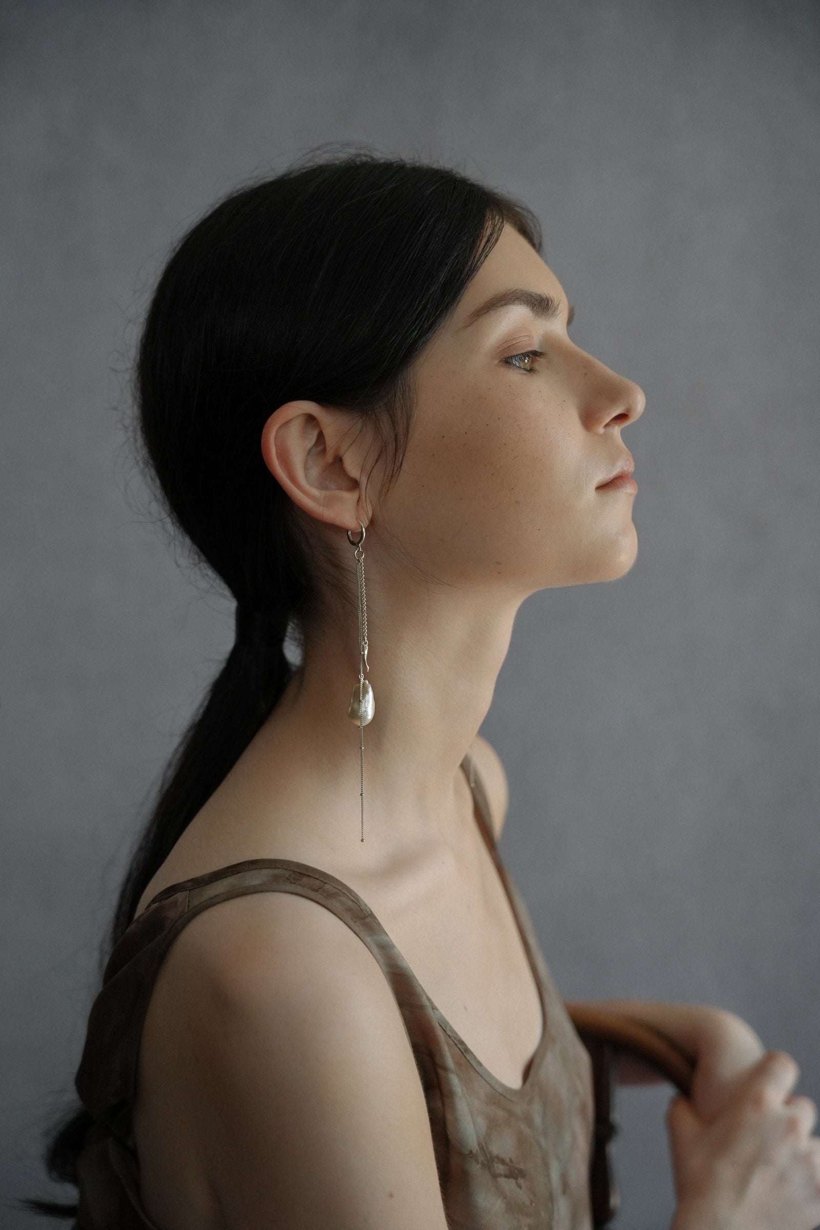 Wave Echo Pearl Earrings