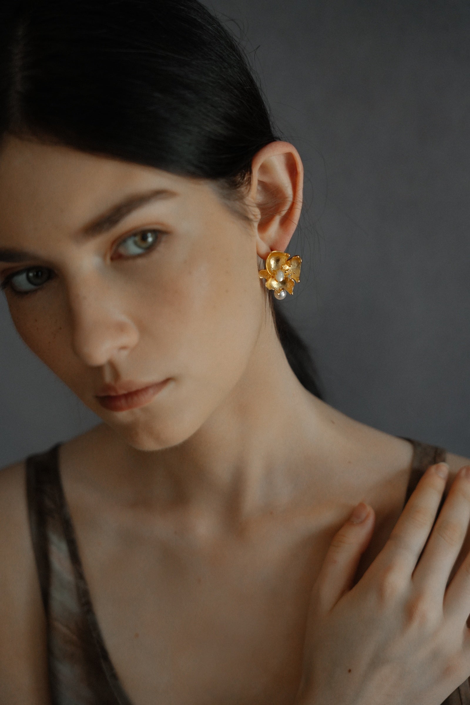 Stone Flower Spirit Earrings