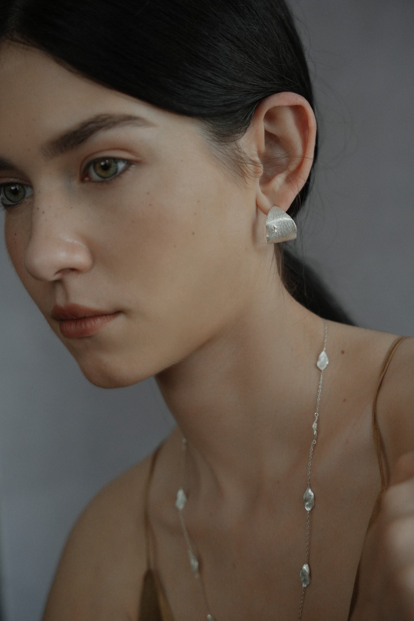 Curled Leaf Earrings
