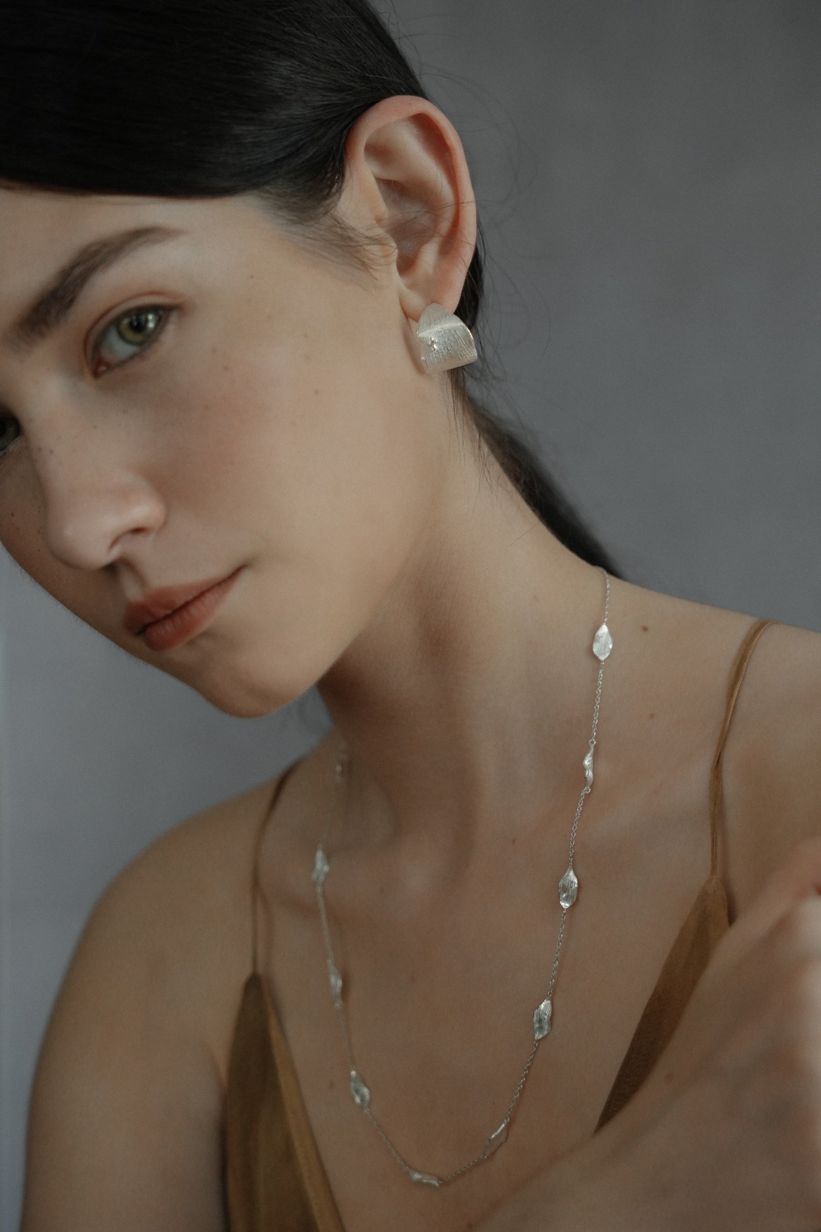 Curled Leaf Earrings