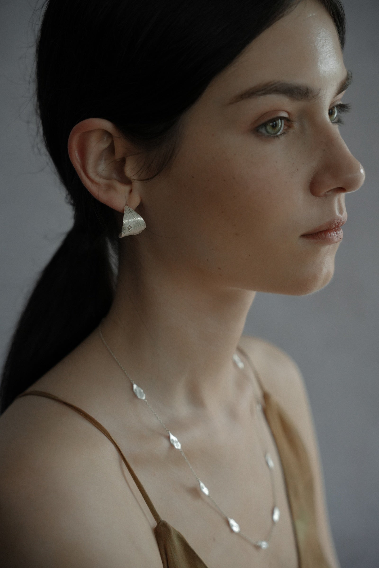 Curled Leaf Earrings