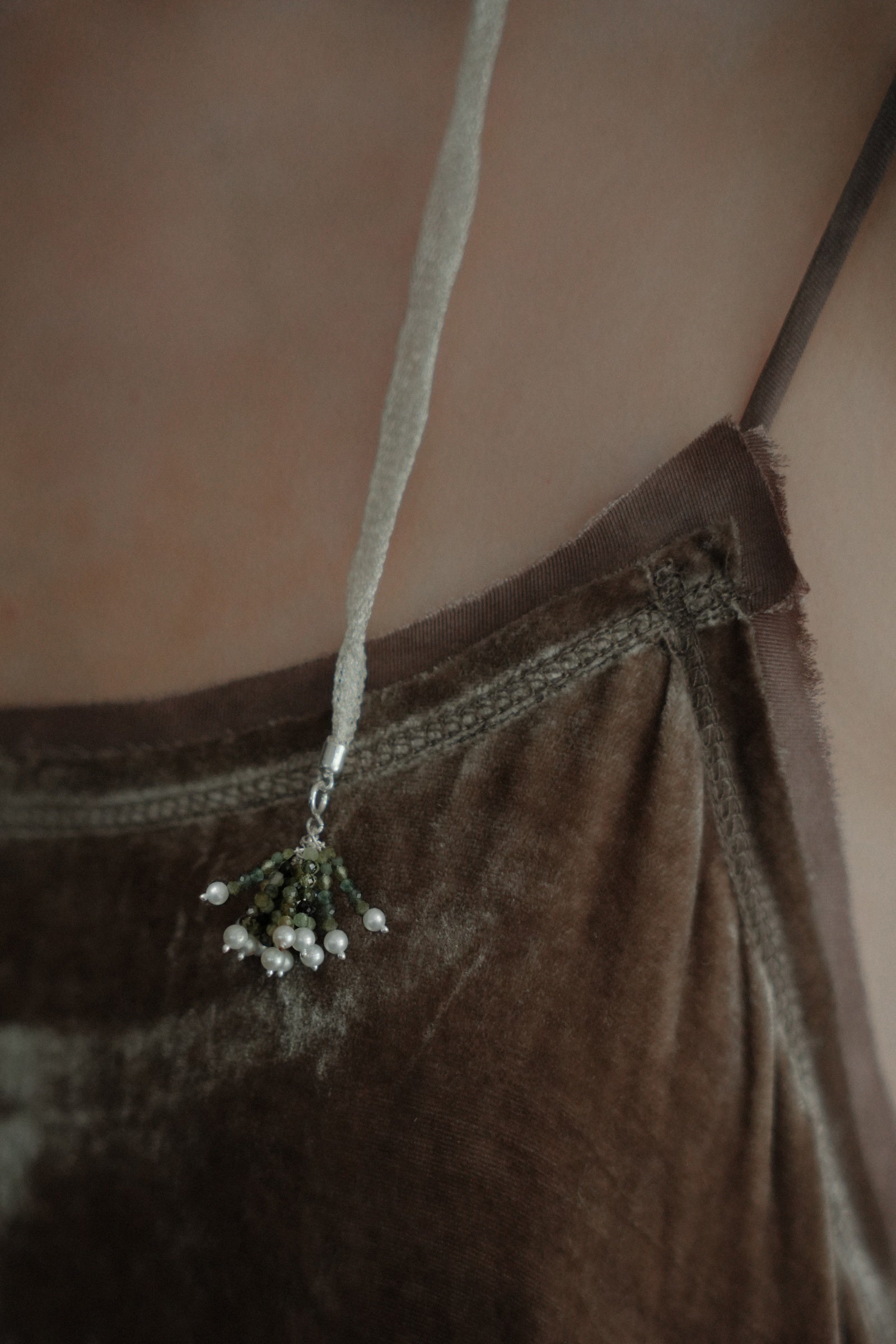 Hope Silver Ribbon Necklace