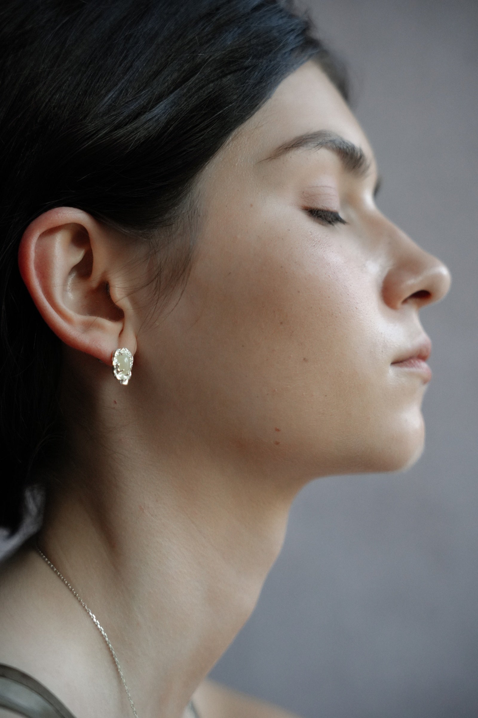 Jade Stream Studs