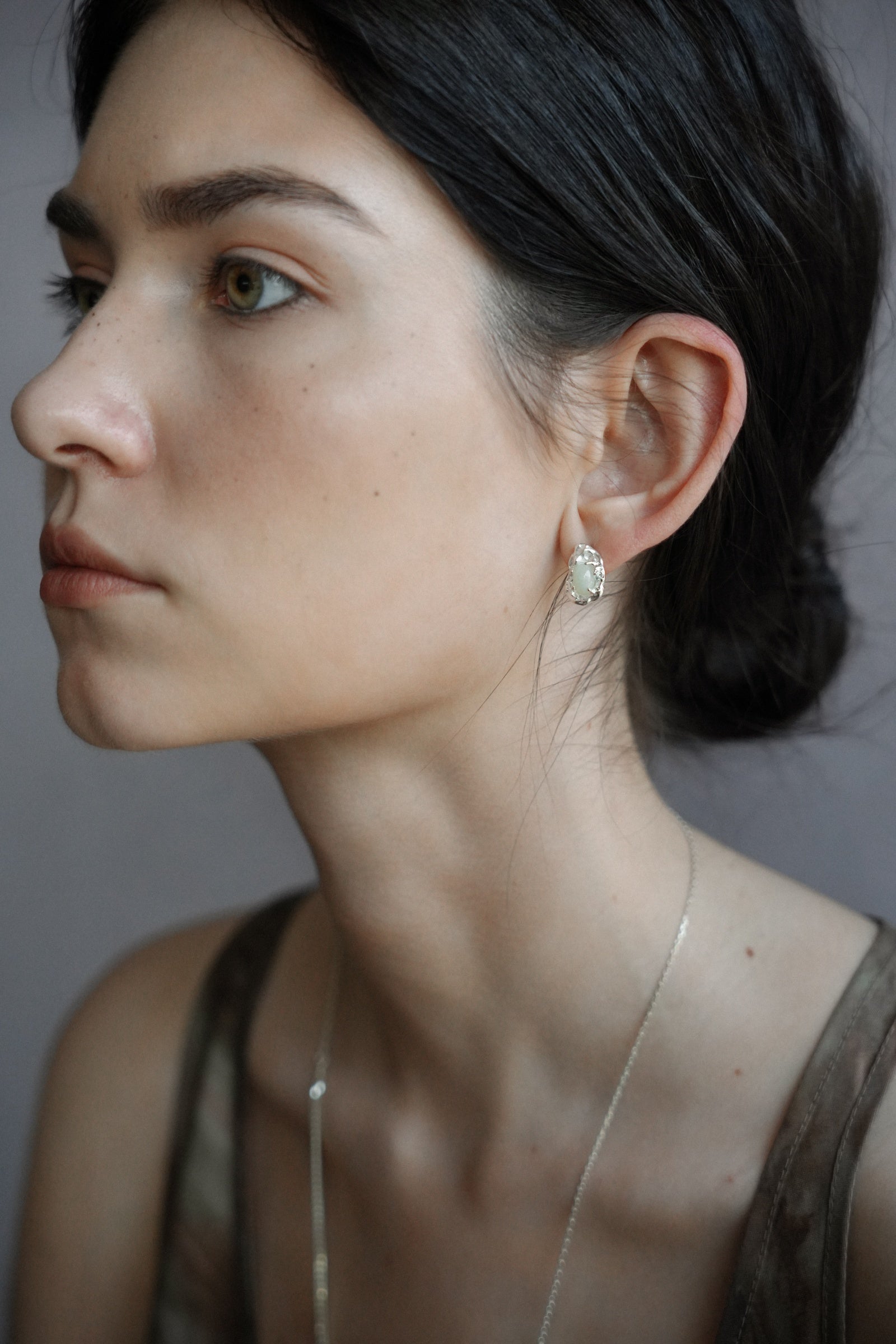 Jade Stream Studs