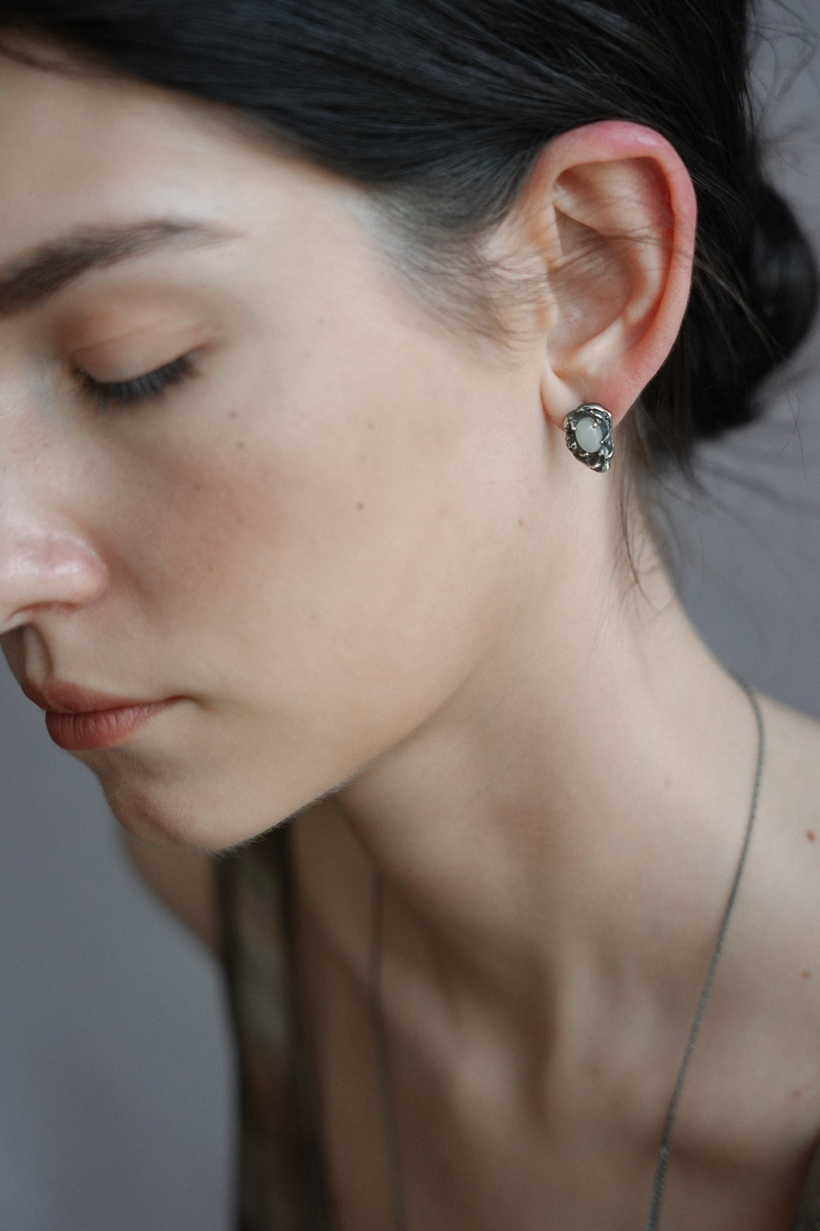 Jade Stream Studs