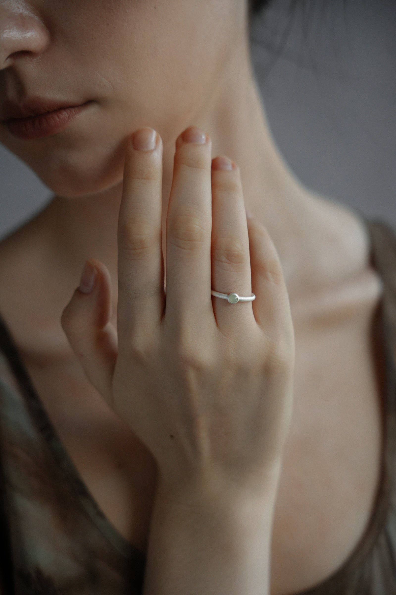 Clear Jade Ring