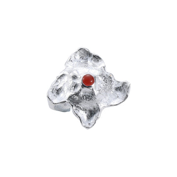 Persimmon Calyx Agate Ring