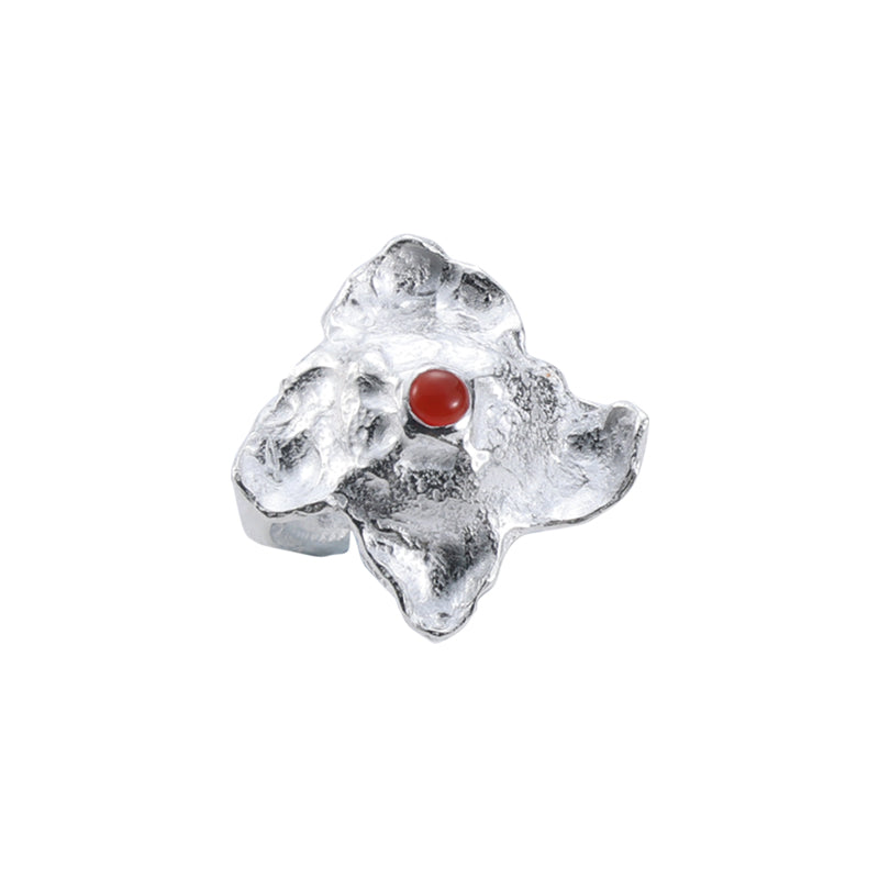 Persimmon Calyx Agate Ring