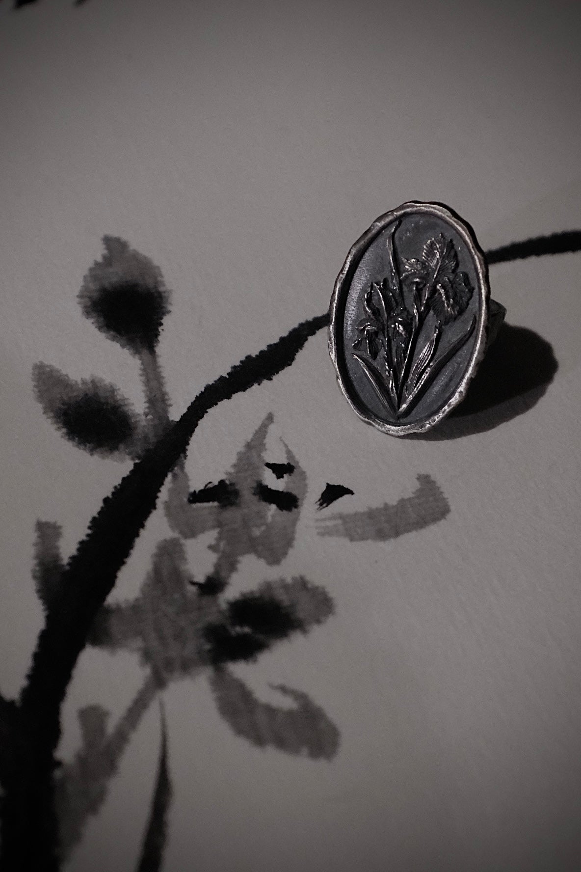 Iris Silver Coin Ring