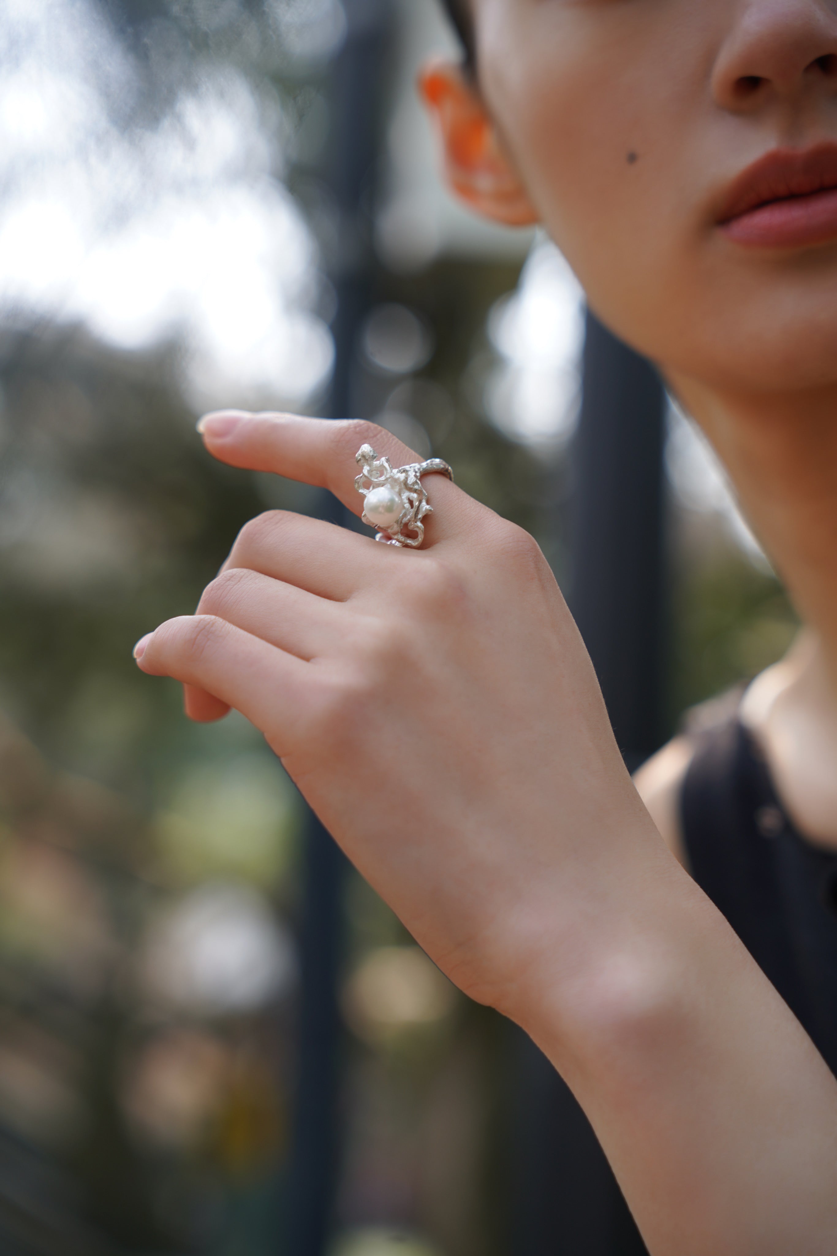 Stream Pearl Ring