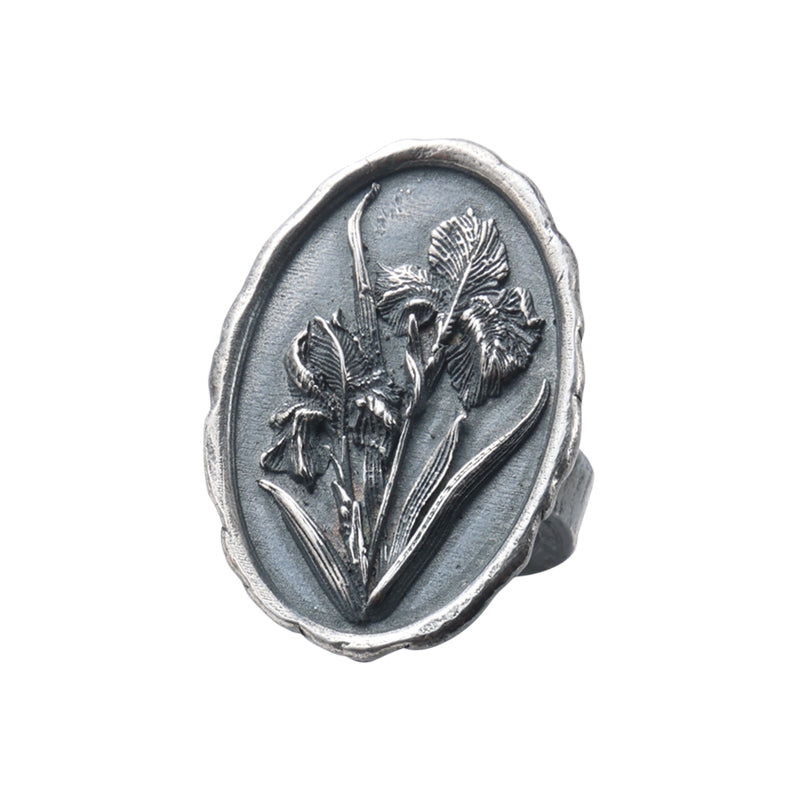 Iris Silver Coin Ring