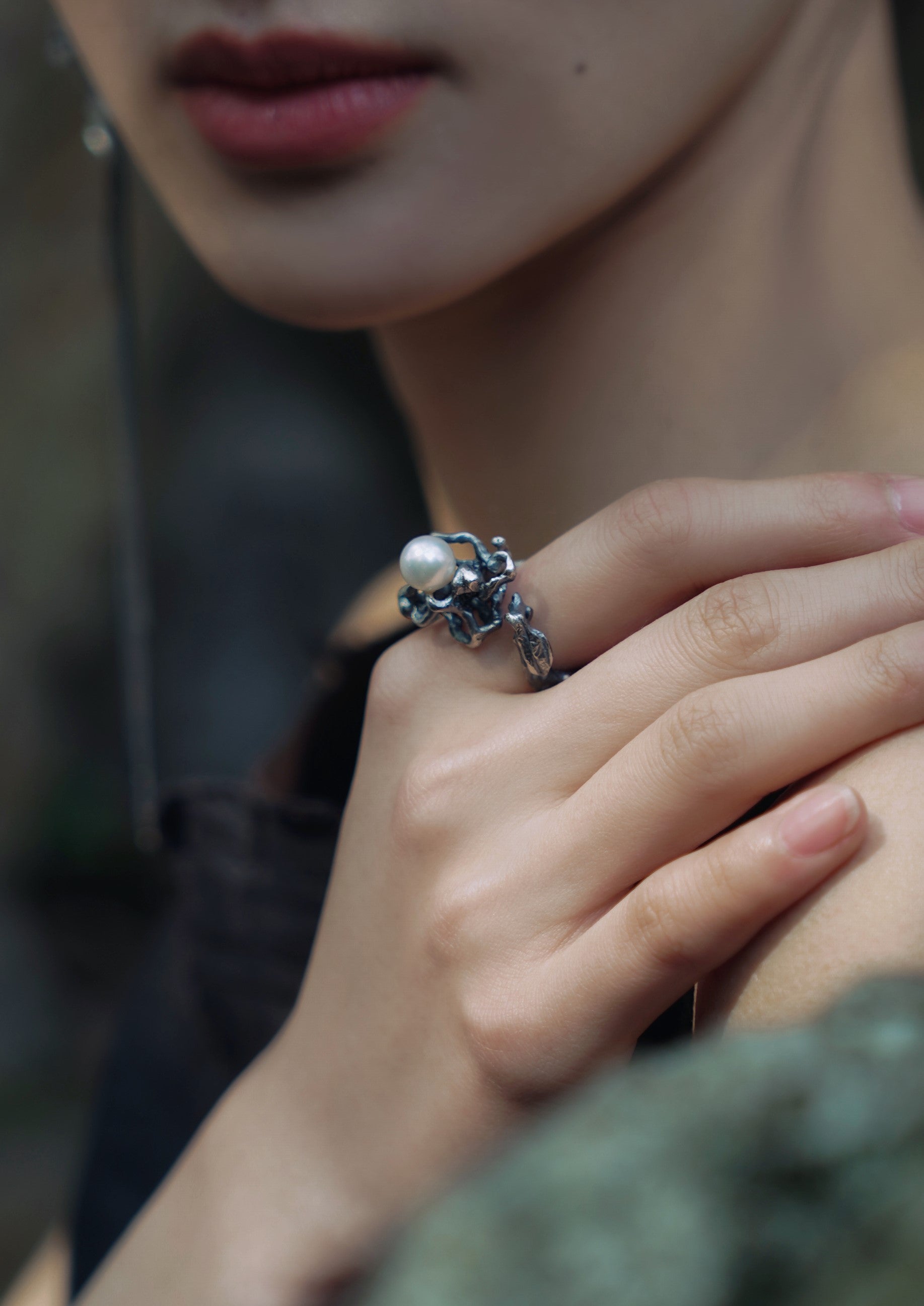 Stream Pearl Ring