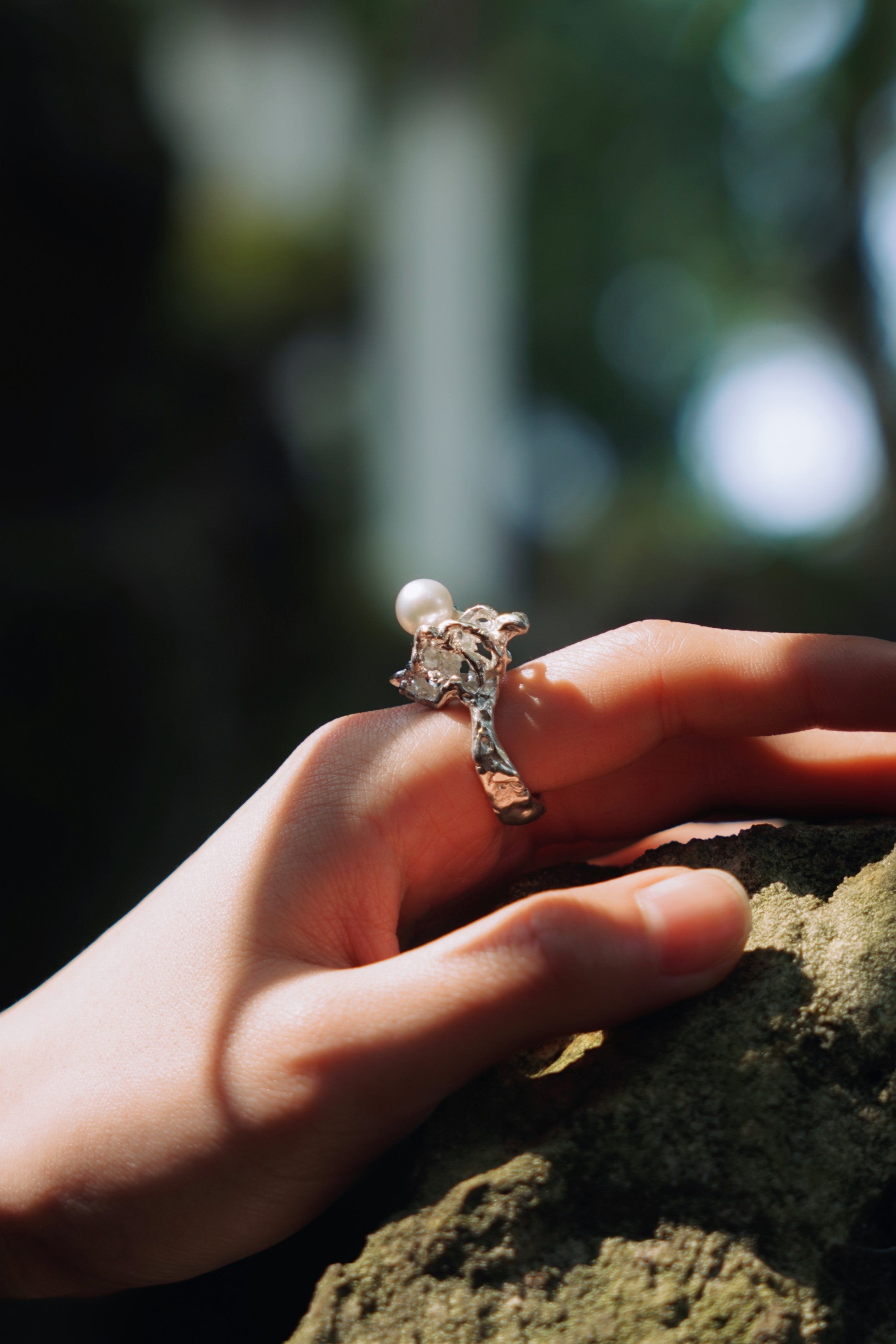 Stream Pearl Ring