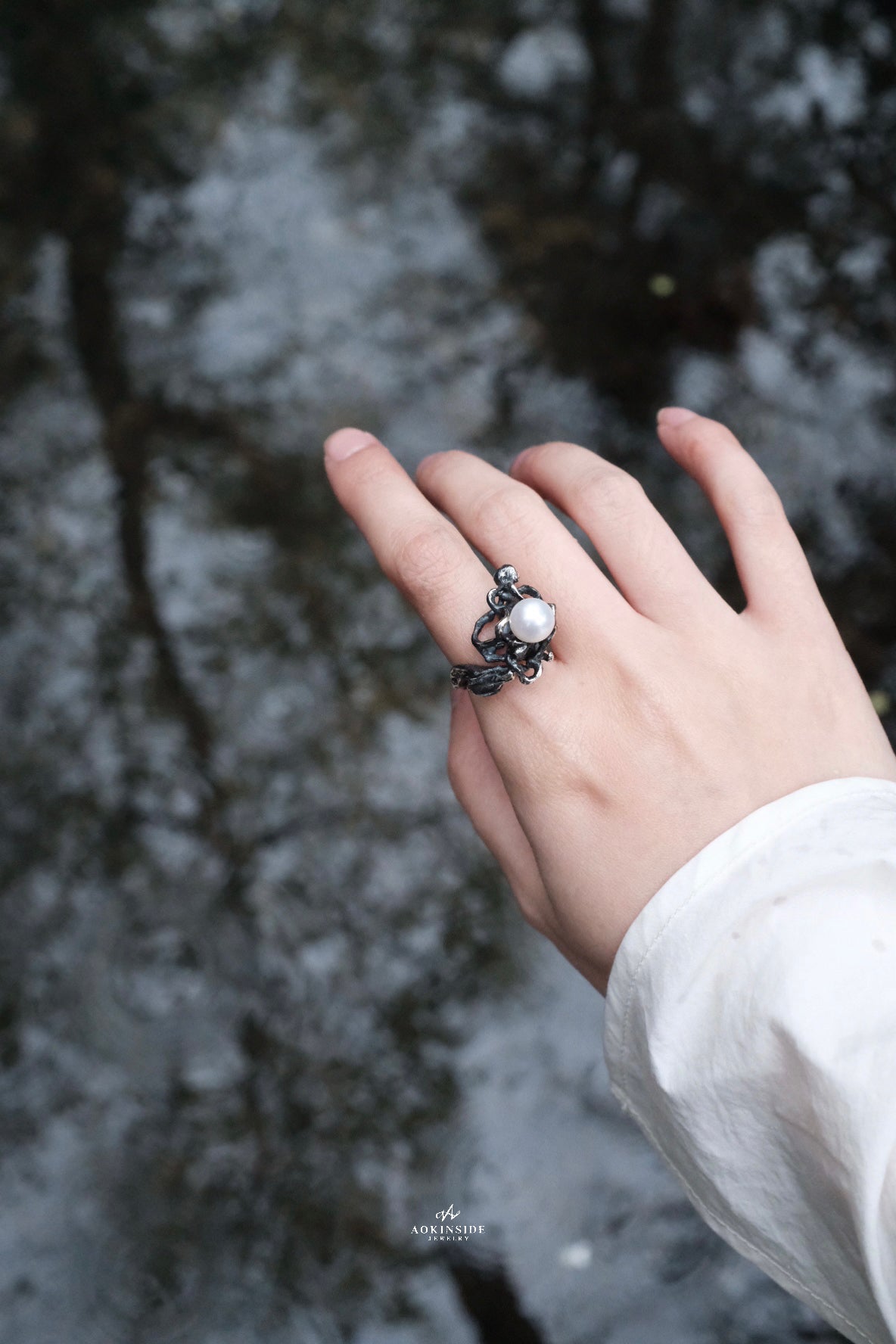 Stream Pearl Ring