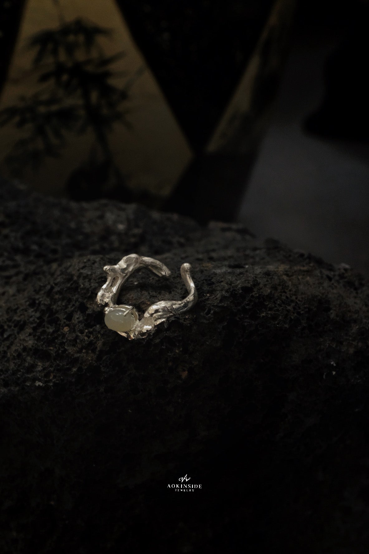 Hetian Jade Swirl Ring