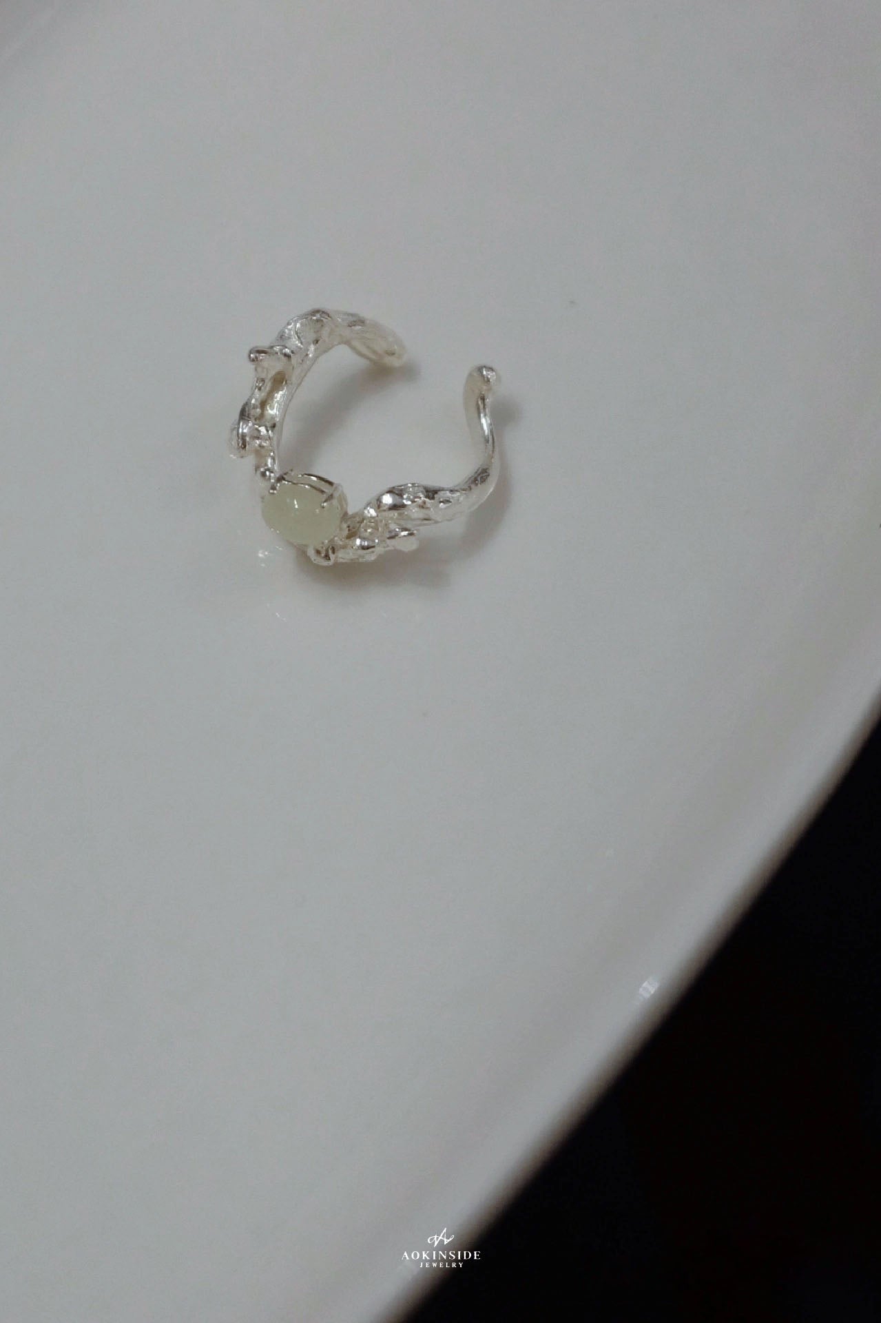 Hetian Jade Swirl Ring