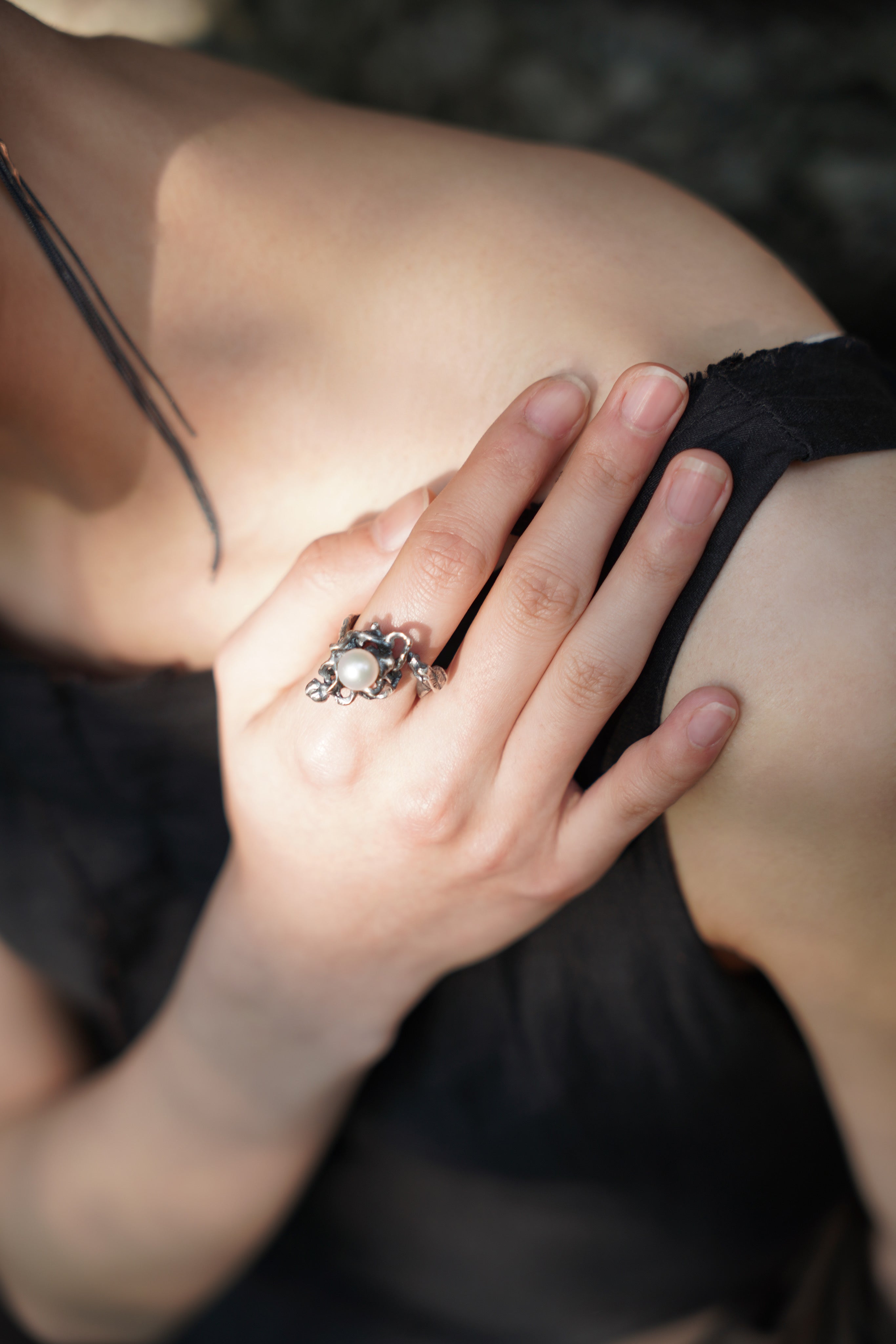 Stream Pearl Ring
