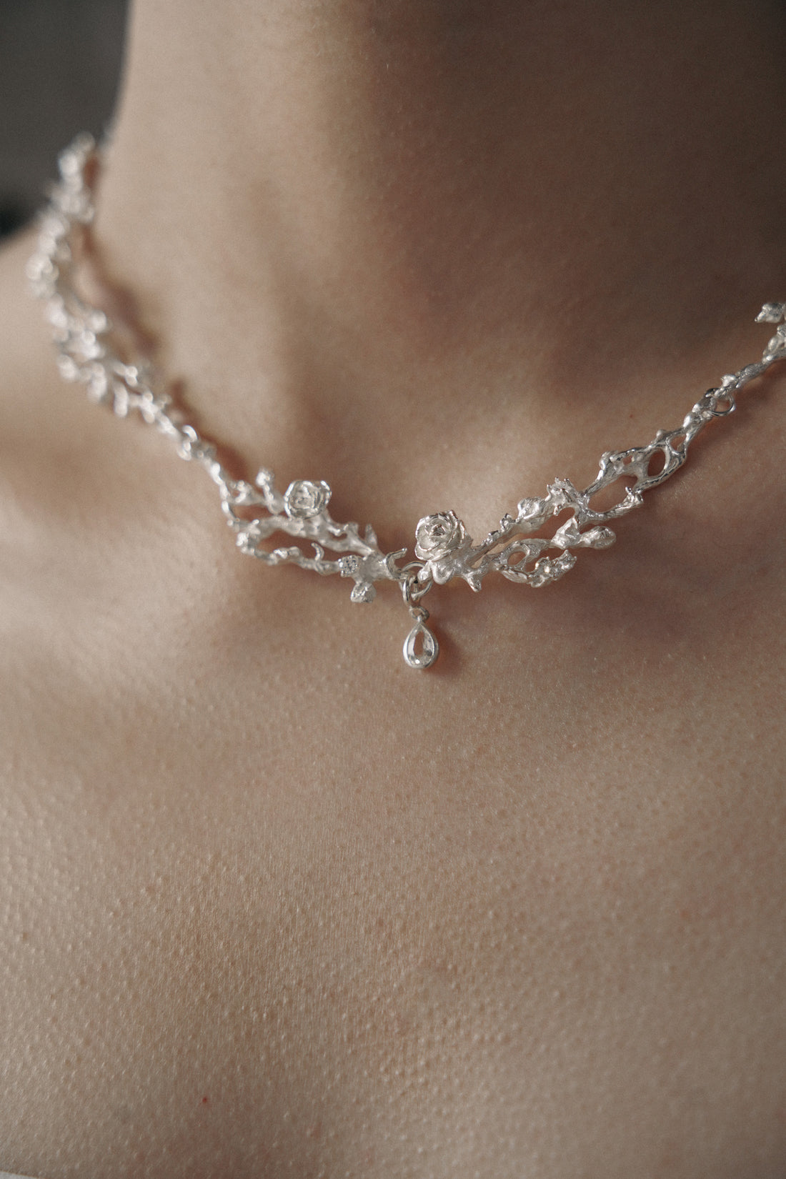 Rose Branch Cluster Necklace