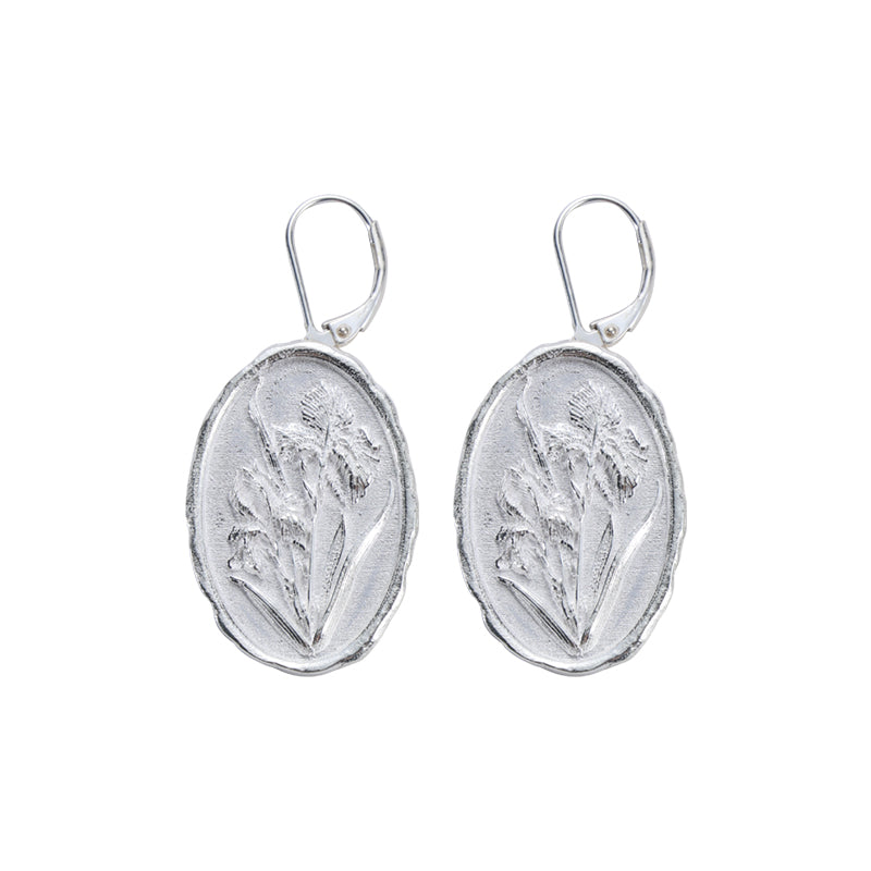 Iris Silver Coin Studs