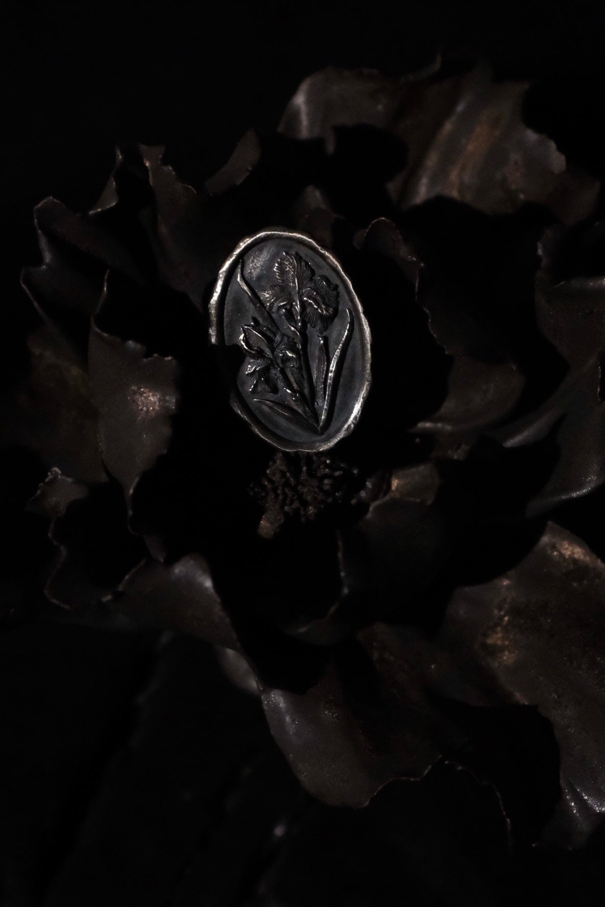 Iris Silver Coin Ring
