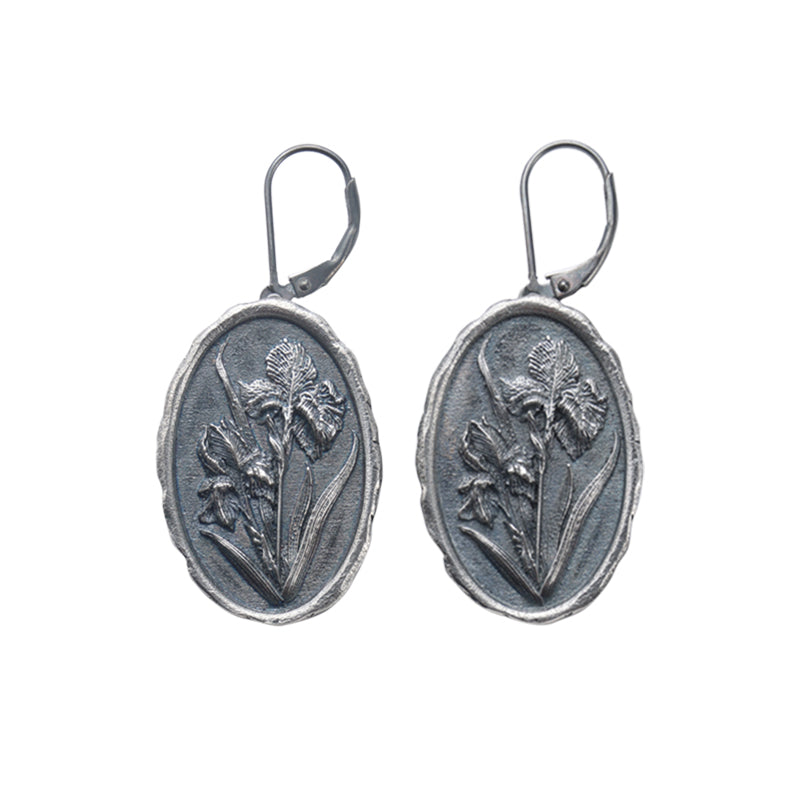 Iris Silver Coin Studs