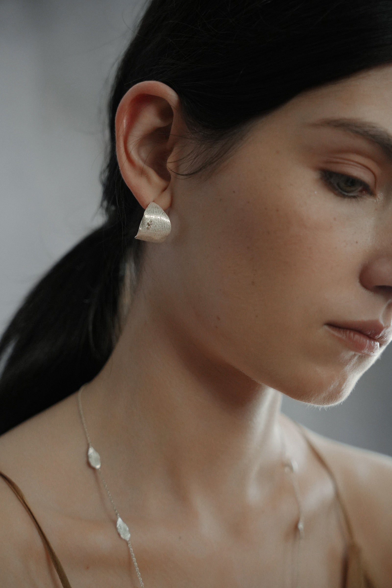 Curled Leaf Earrings