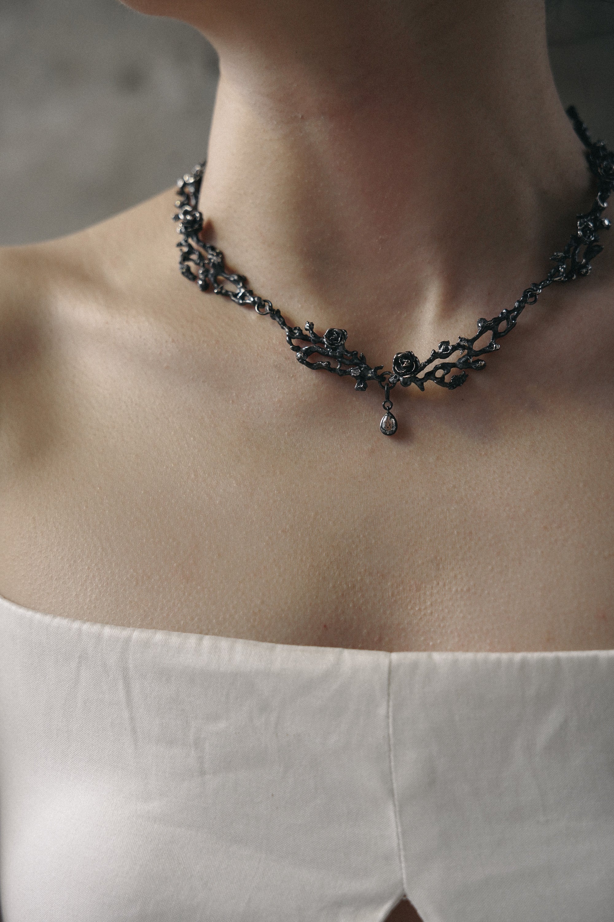 Rose Branch Cluster Necklace