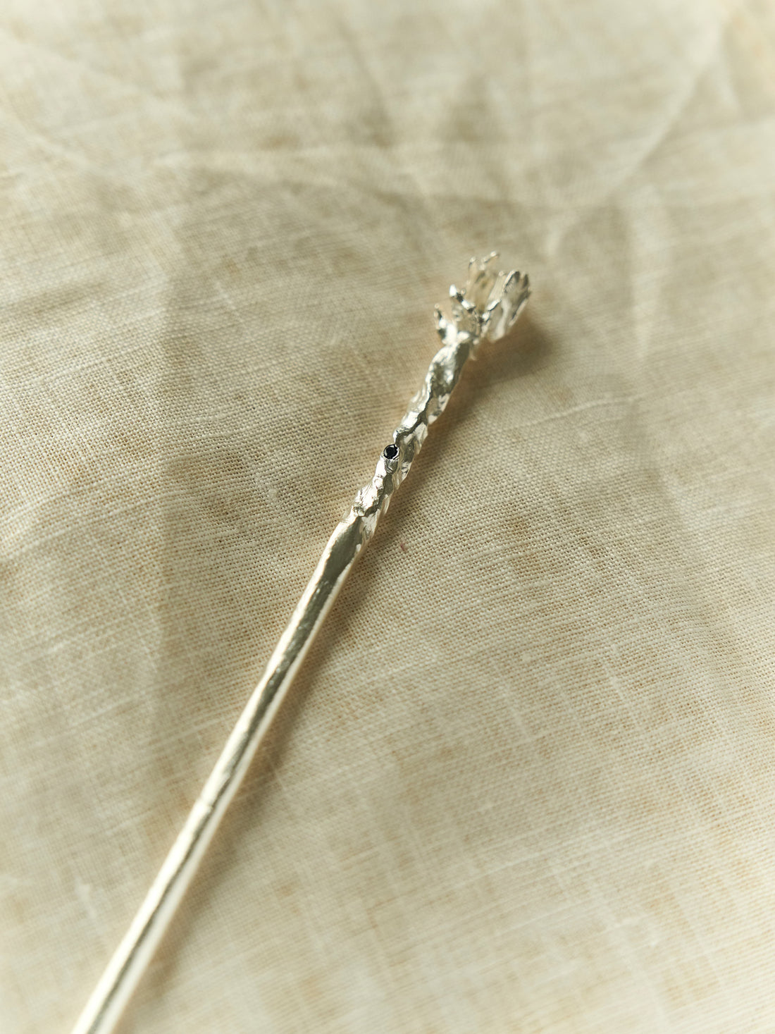 Black Gem Rose Hairpin