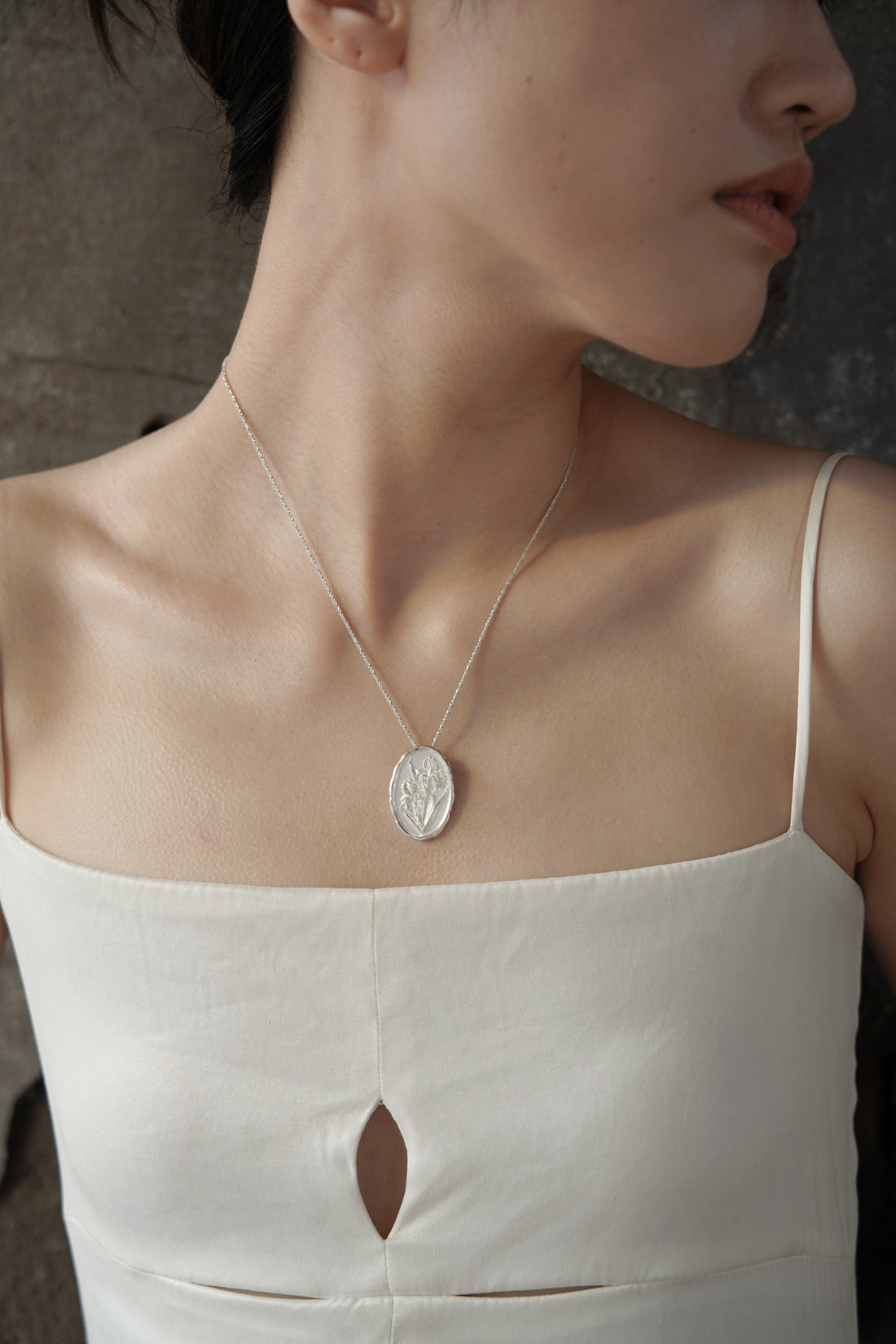 Iris Silver Coin Necklace