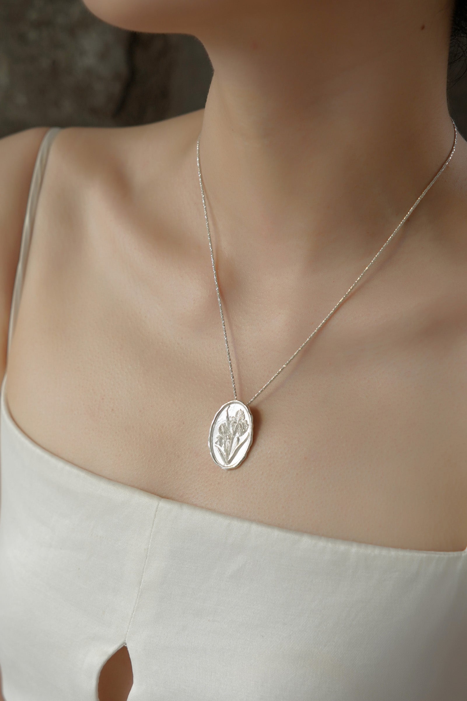 Iris Silver Coin Necklace