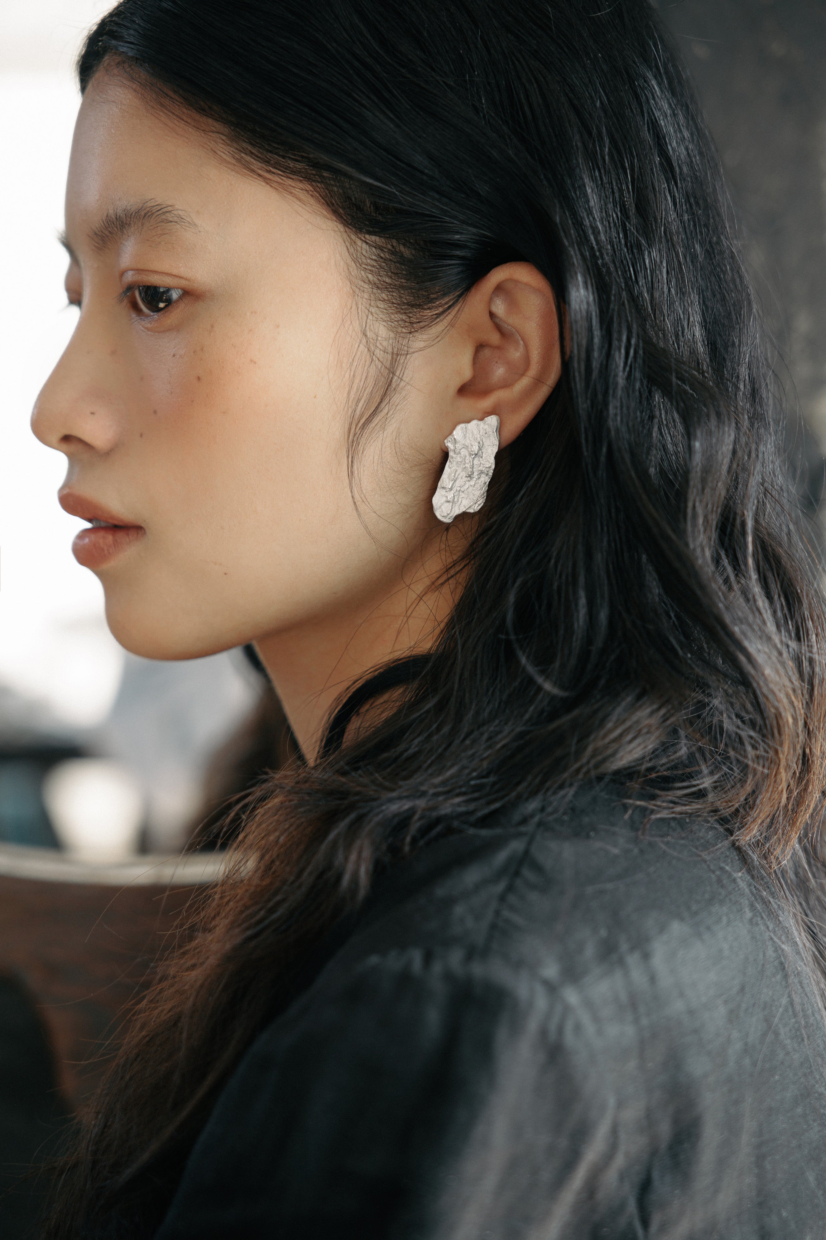 Rock Slice Earrings