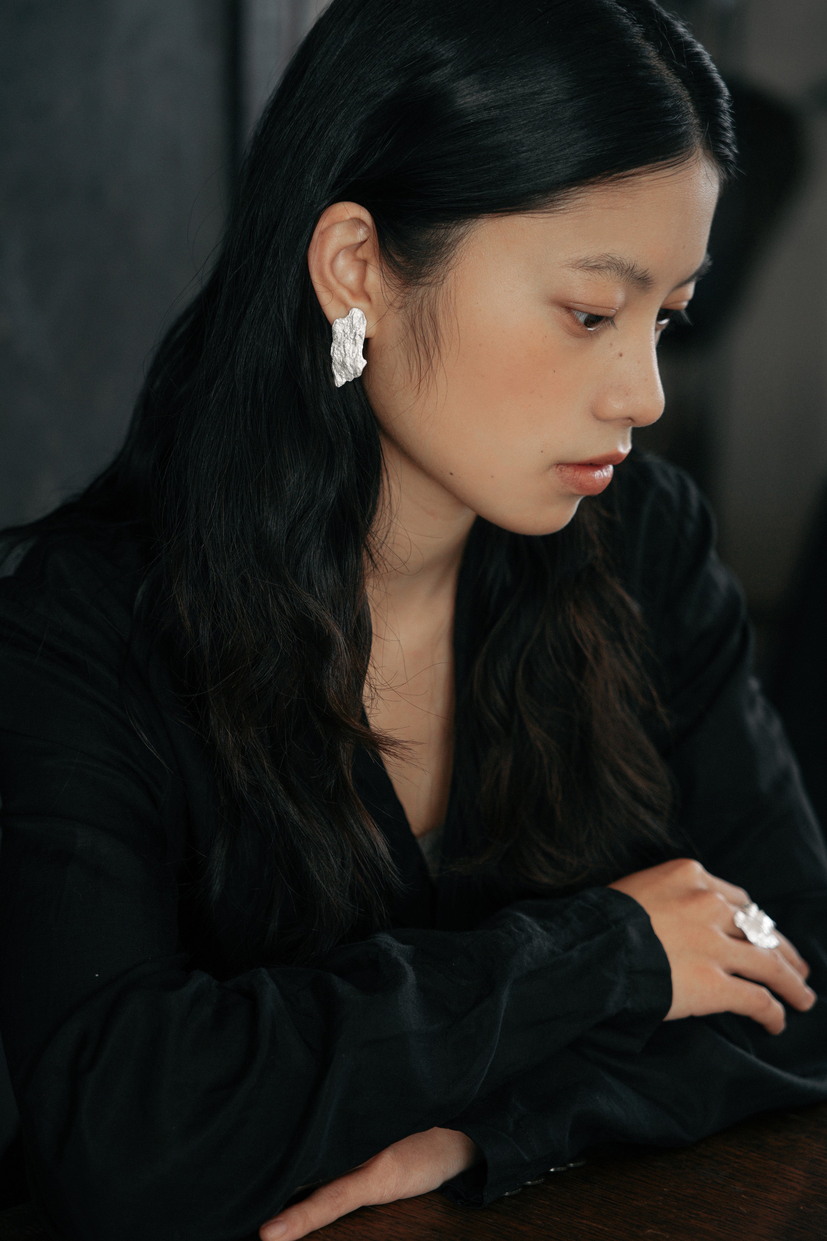 Rock Slice Earrings
