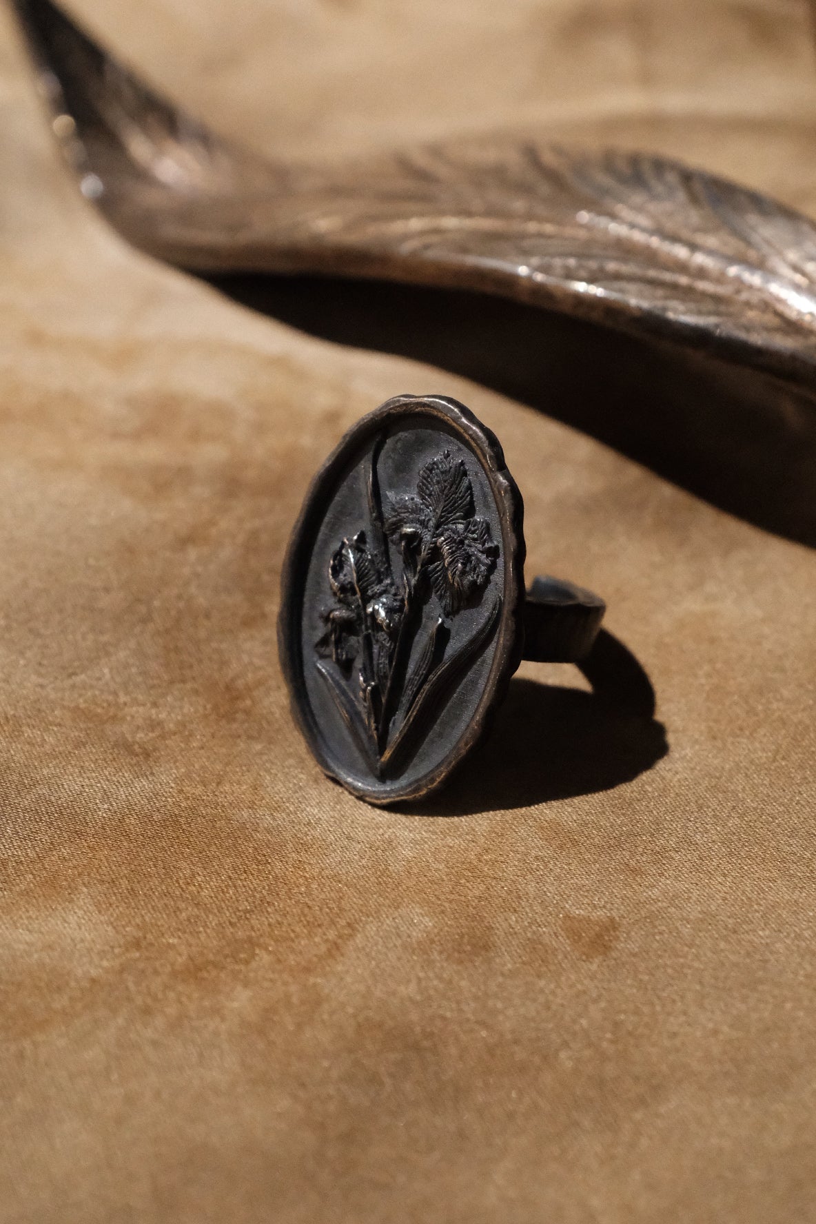 Iris Silver Coin Ring