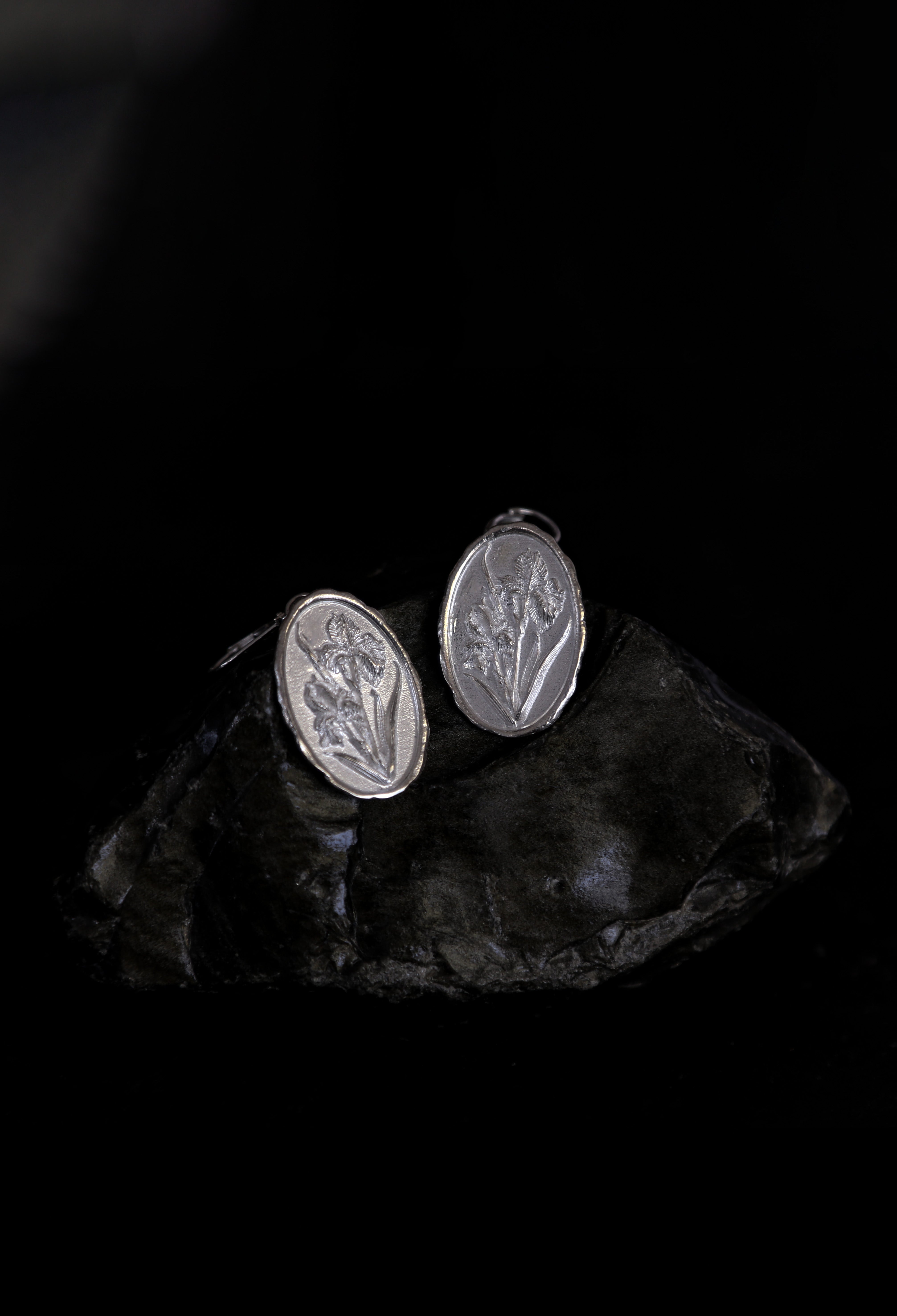 Iris Silver Coin Studs