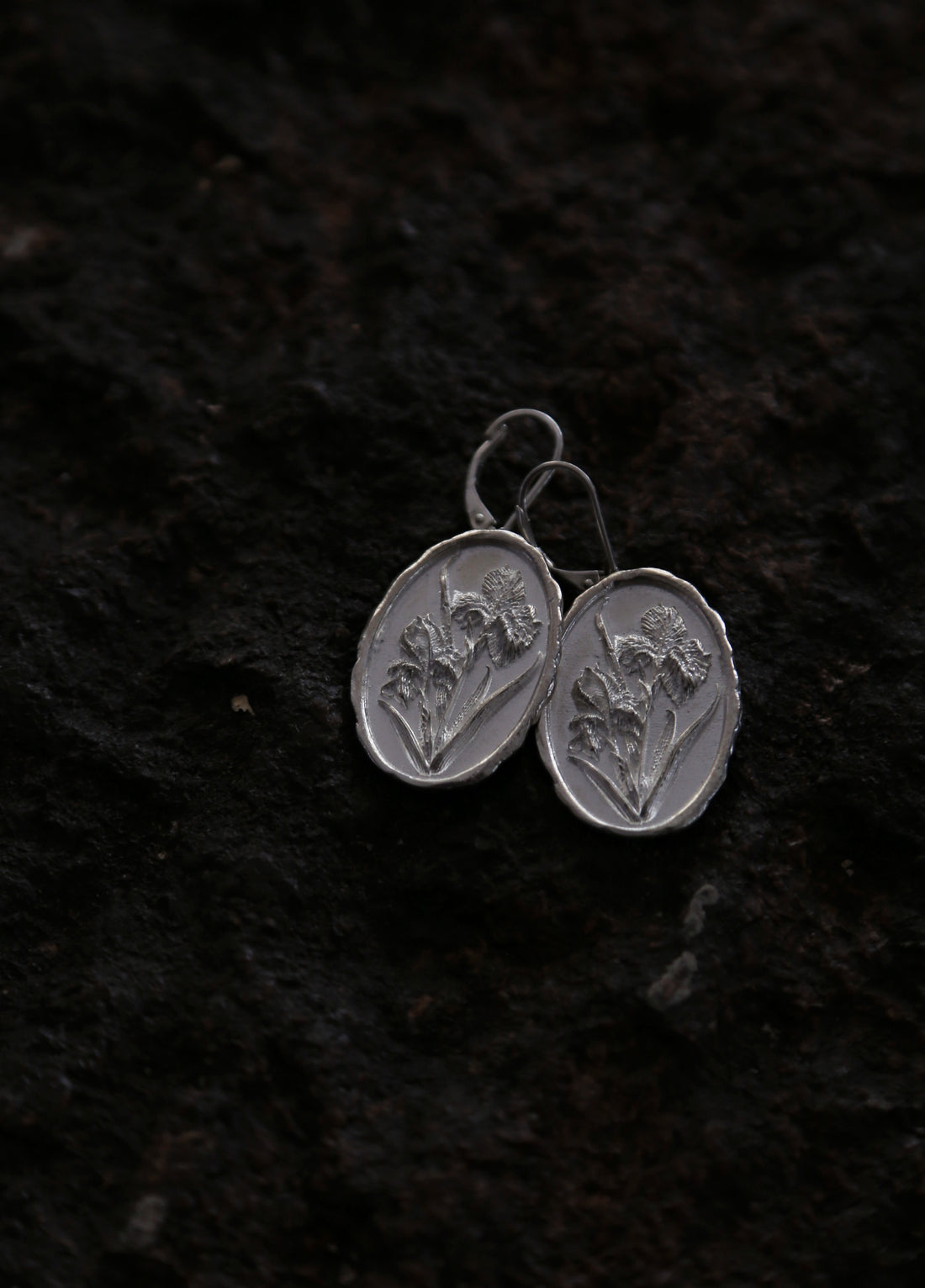 Iris Silver Coin Studs