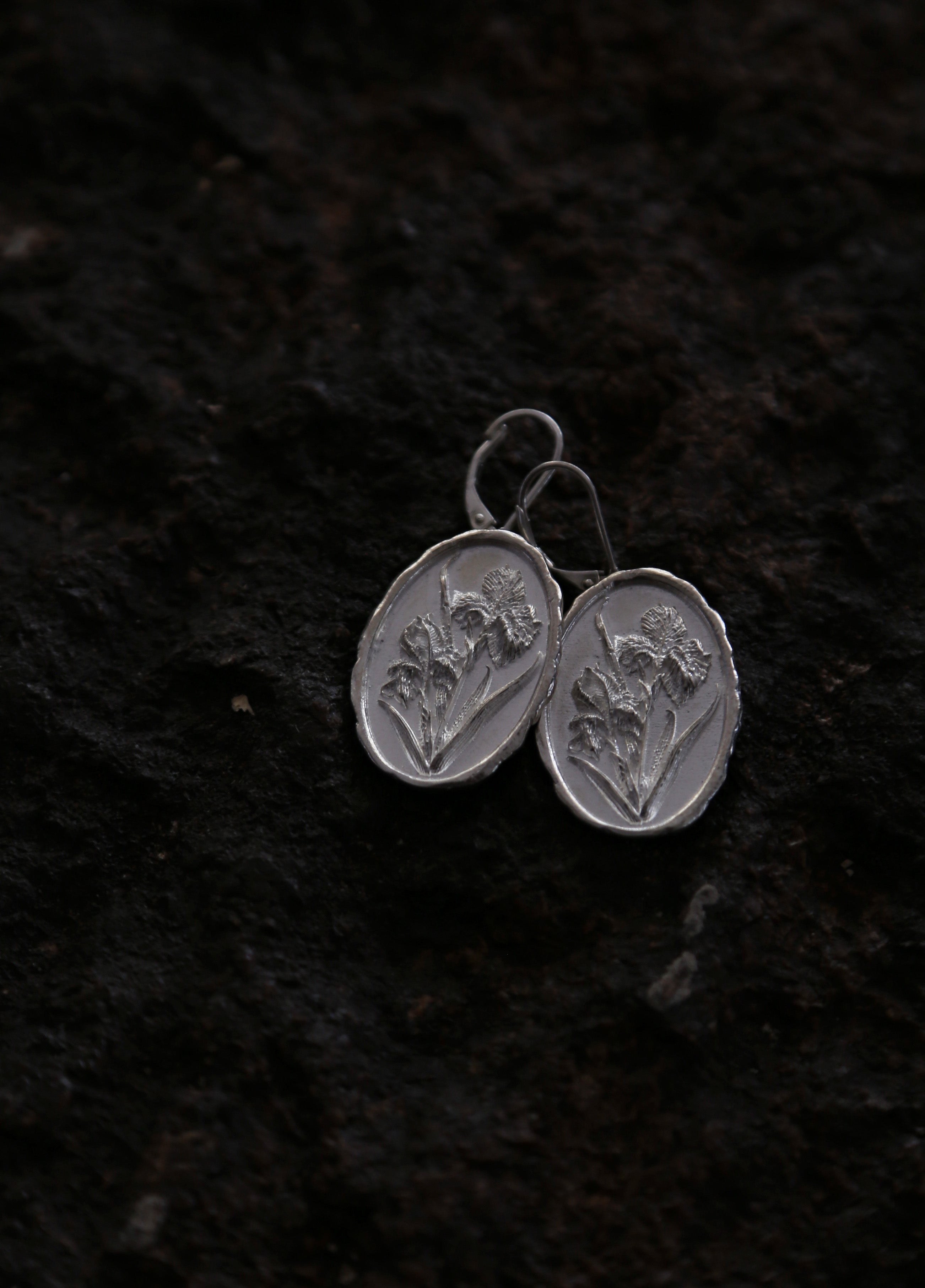 Iris Silver Coin Studs
