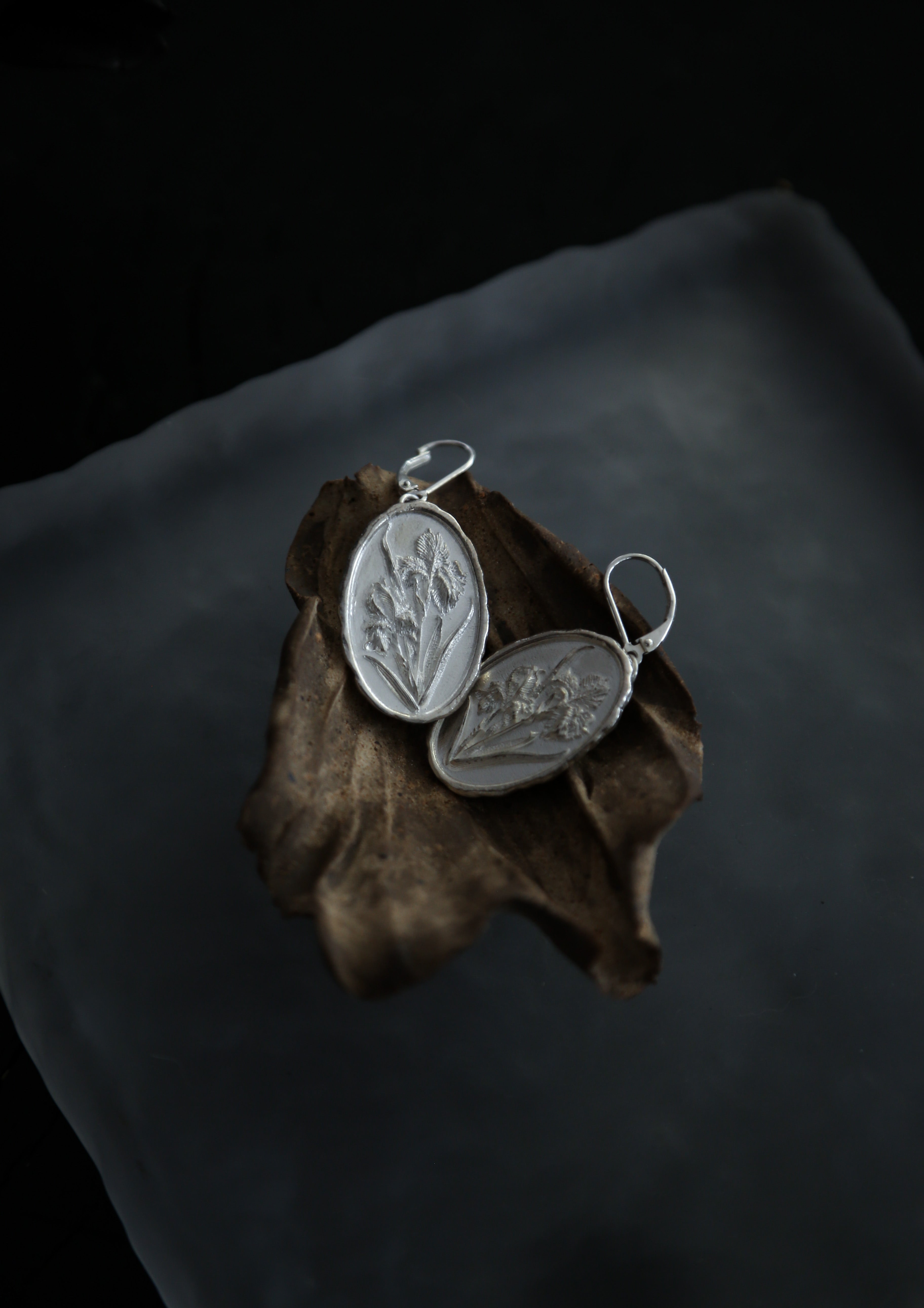 Iris Silver Coin Studs