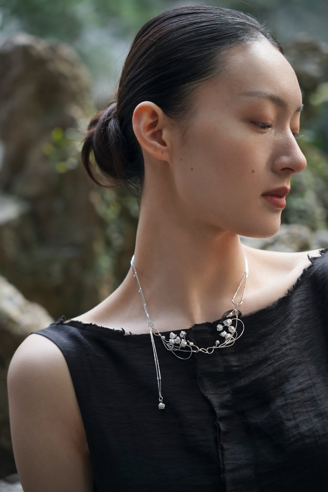 Serene Lilyveil Necklace (2 Clusters)