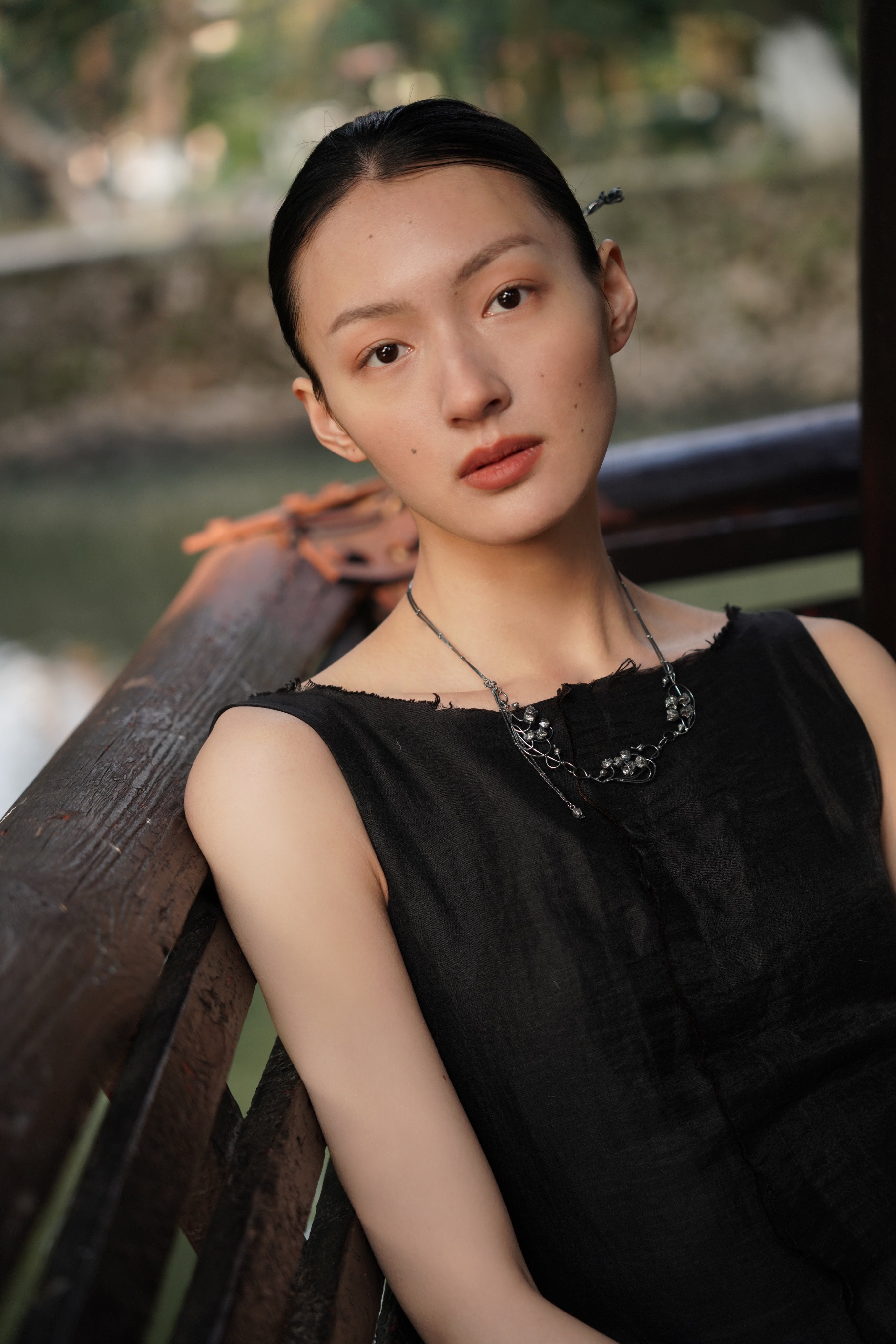 Serene Lilyveil Necklace (3 Clusters)