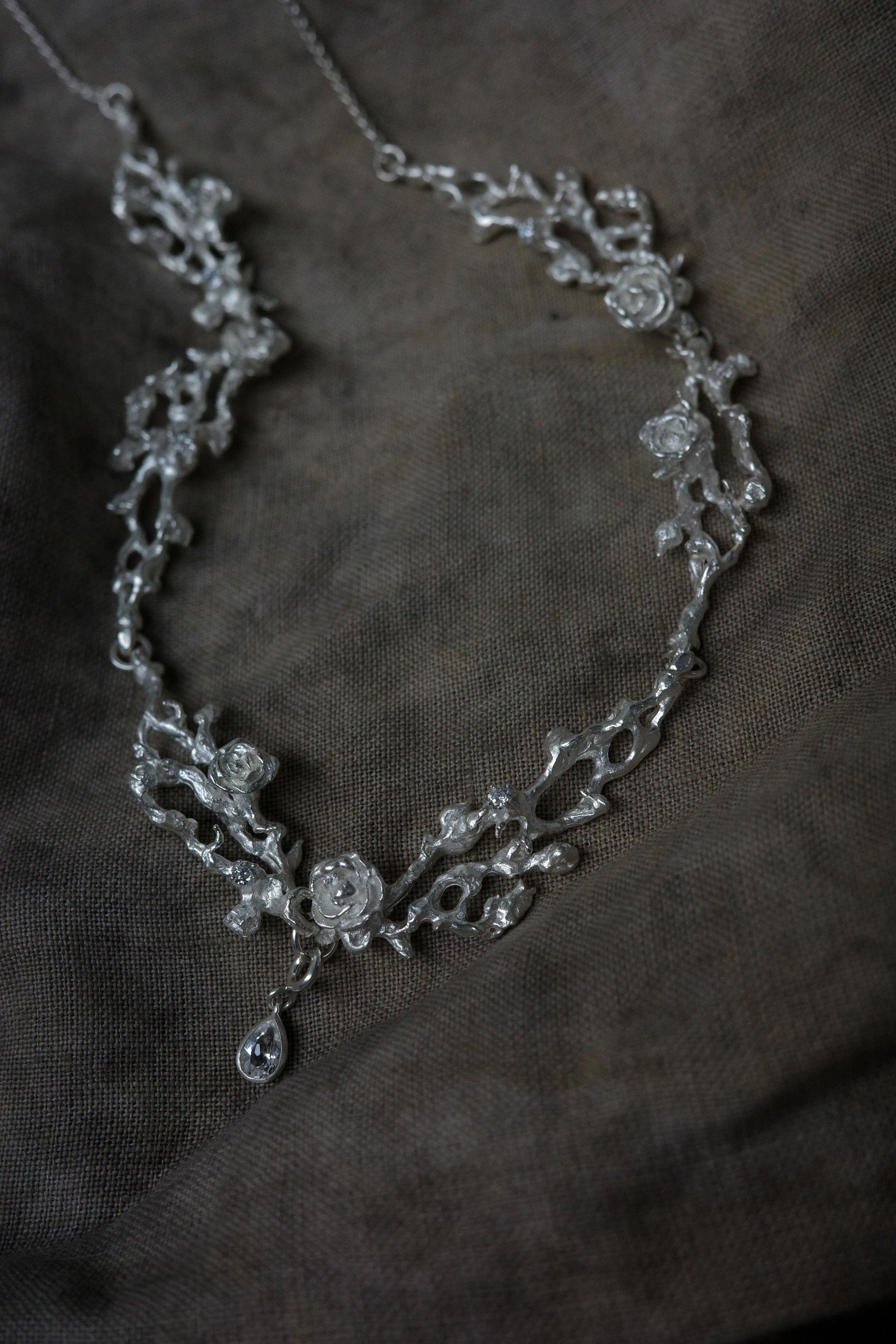 Rose Branch Cluster Necklace