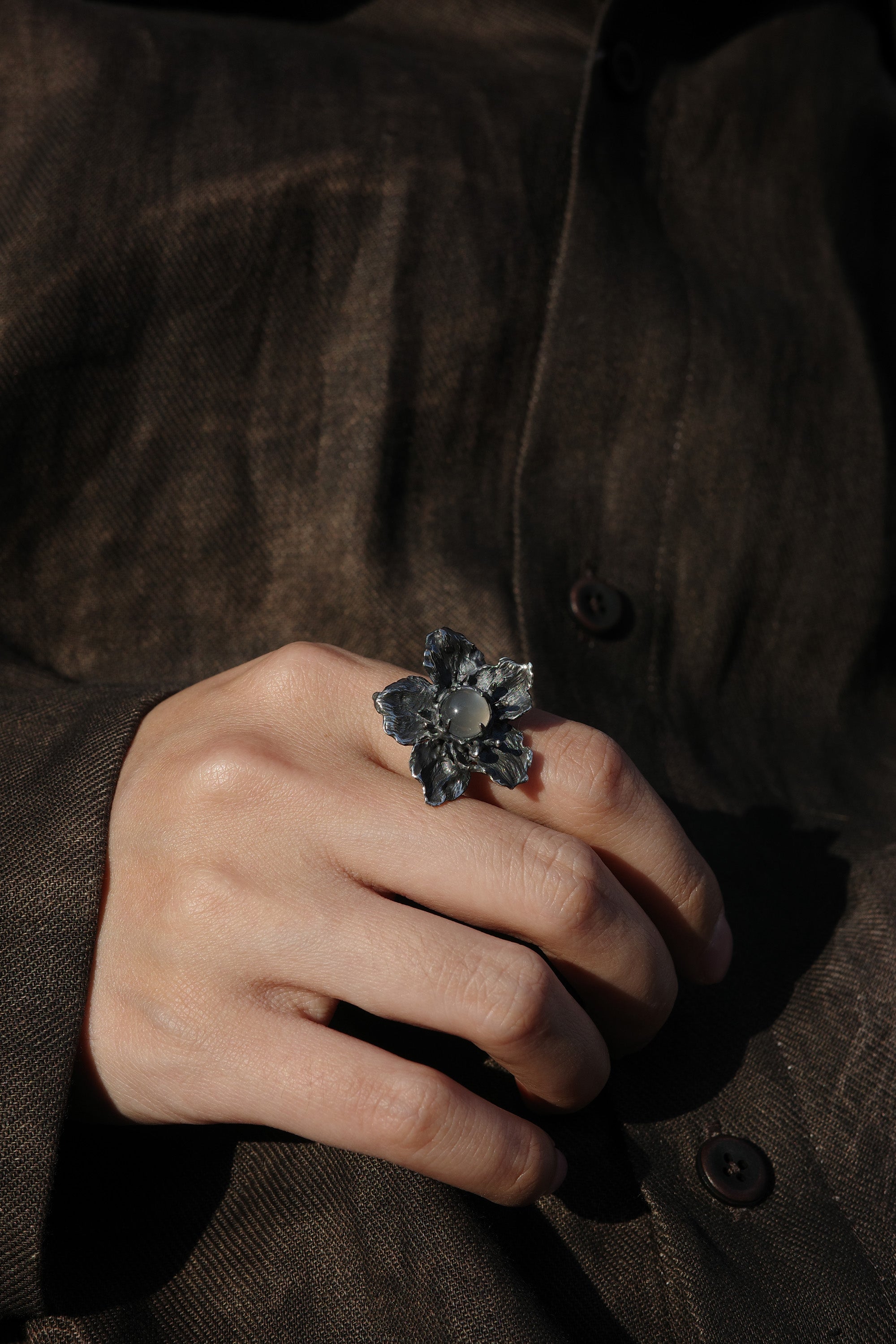 Moonlit Bloom Ring