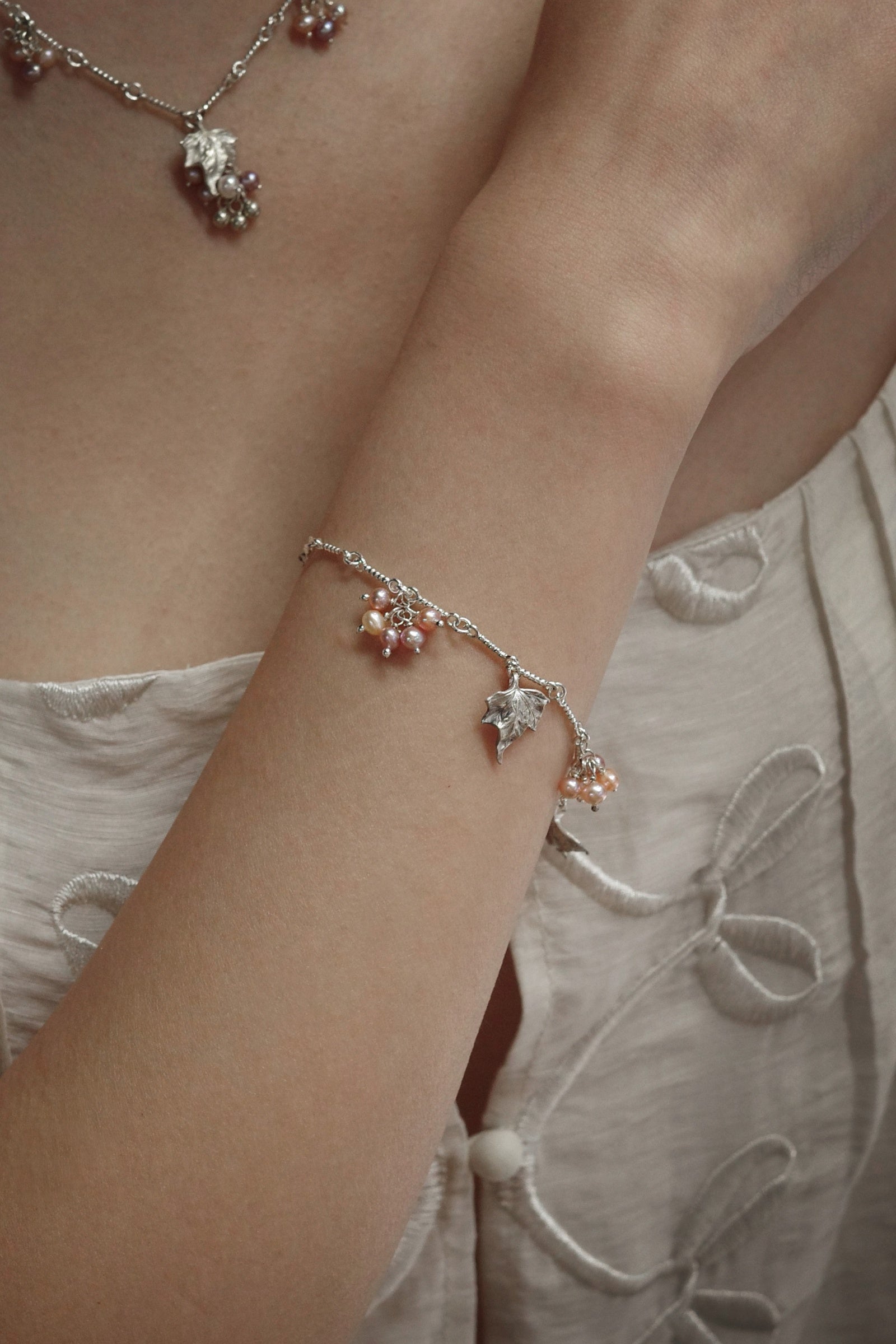 Grape Leaf Cluster Bracelet